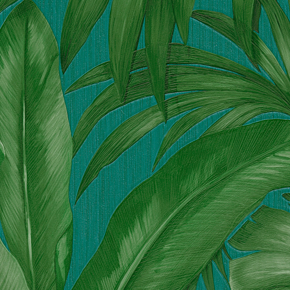             Dschungel Tapete VERSACE mit Palmblätter Motiv – Grün
        