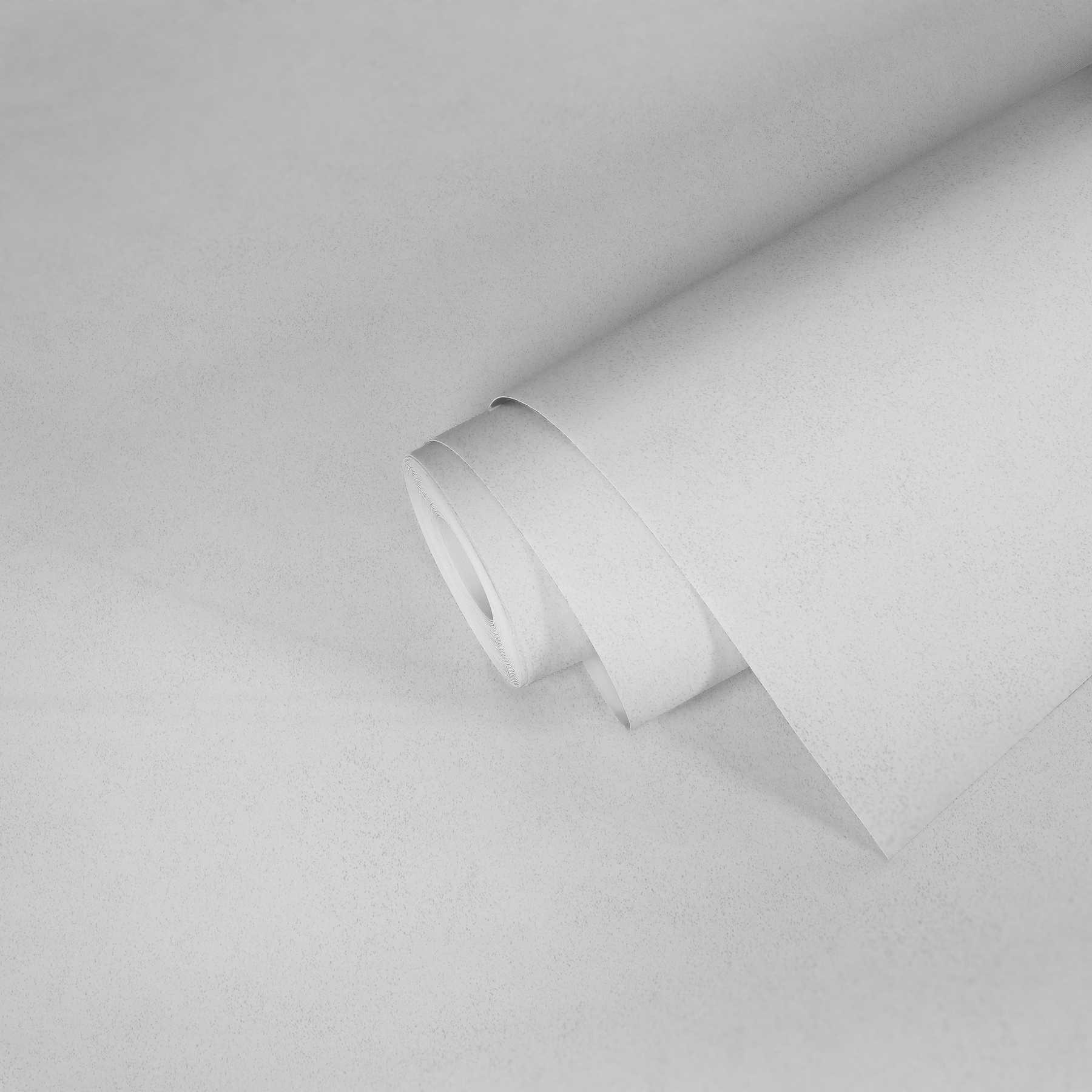             Unitapete mit fein melierter Oberflächenstruktur – Weiß
        