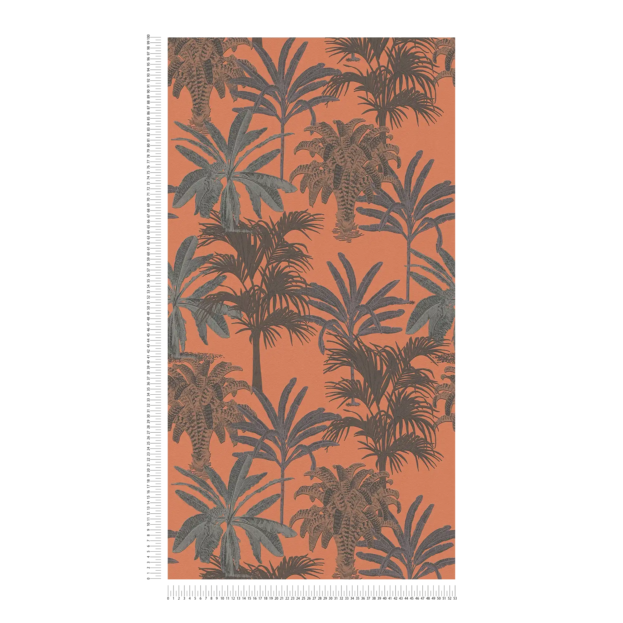             MICHALSKY Vliestapete Palmen Muster Kolonial Stil – Orange, Braun
        