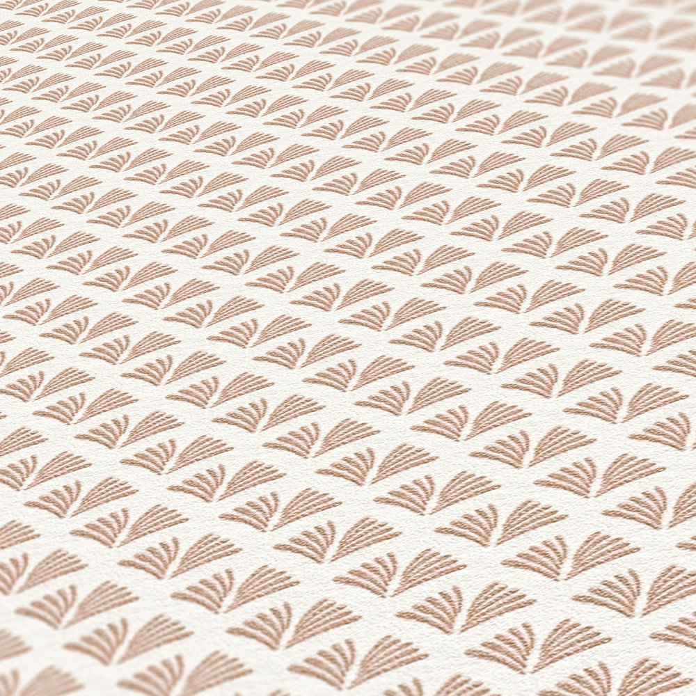             Vliestapete Weiß mit Metallic Gold Muster für Designwände
        