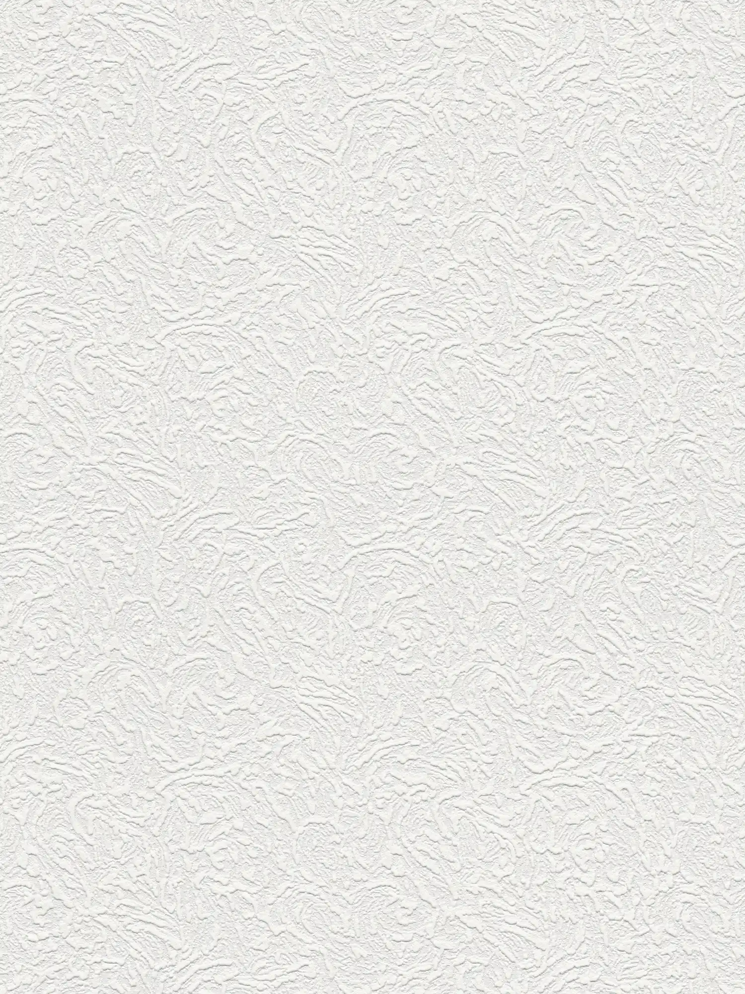 Papiertapete mit Schaumstruktur in Putzoptik – Weiß

