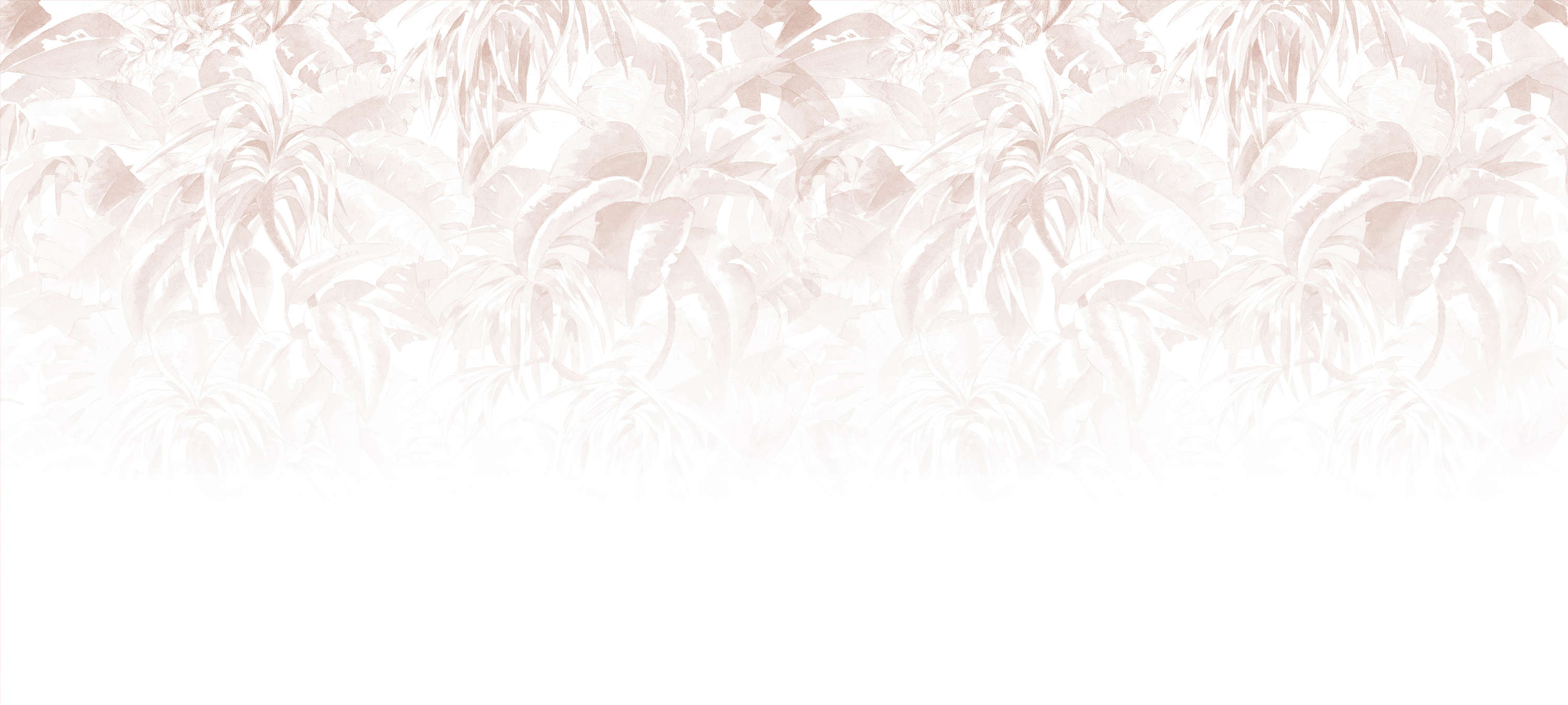             Fototapete mit Blättermuster, feminin & minimalistisch – Rosa, Weiß, Grau
        