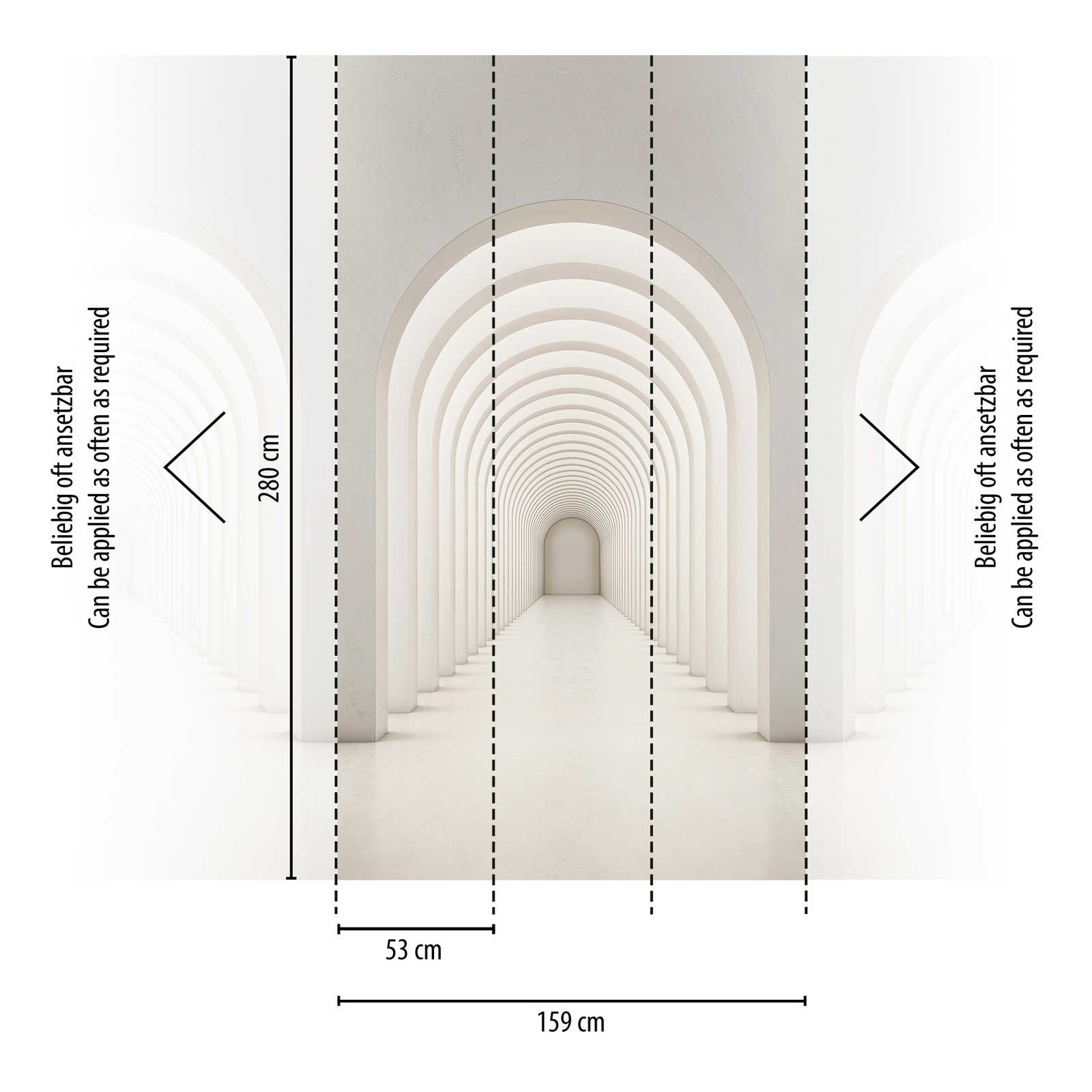             Tapeten-Neuheit – 3D Motivtapete Rundbogen moderne Architektur
        