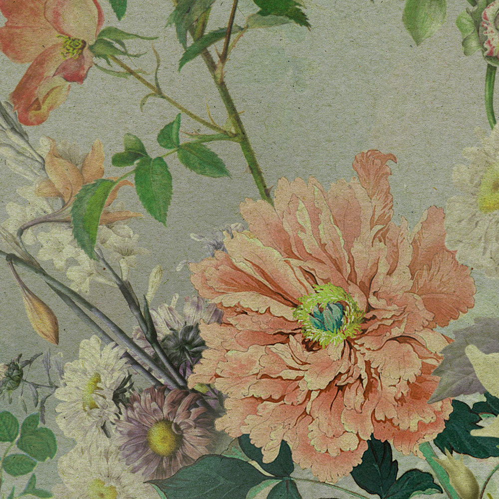             Amelies Home 2 – Blumen Fototapete bunte Blüten im Landhaus Stil
        