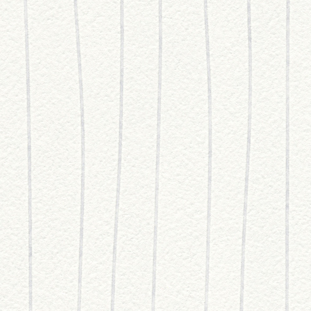             Überstreichbare Tapete mit vertikalem Liniendesign – Weiß
        