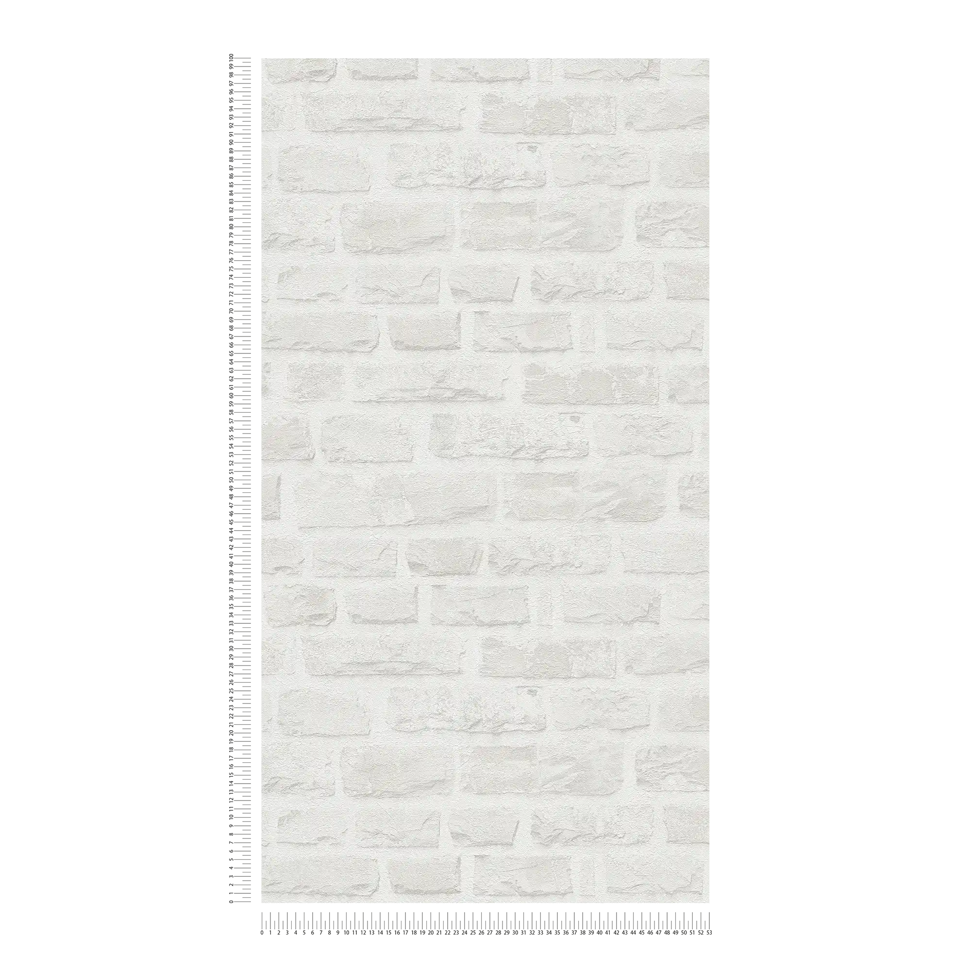             PVC-freie Steinoptik Vliestapete – Weiß, Grau
        