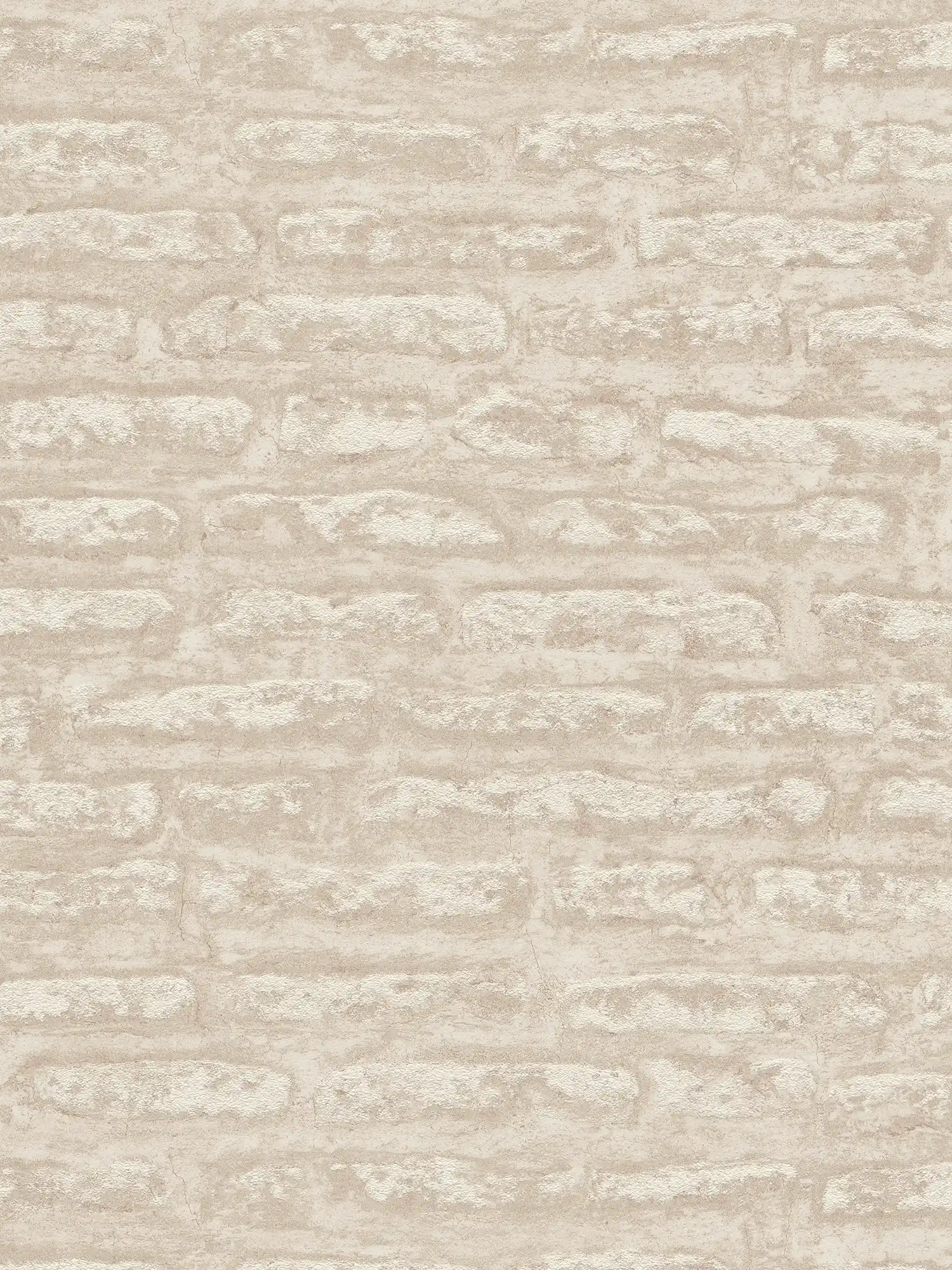 Gemusterte Tapete abstrakt matt – Hellbraun, Weiß
