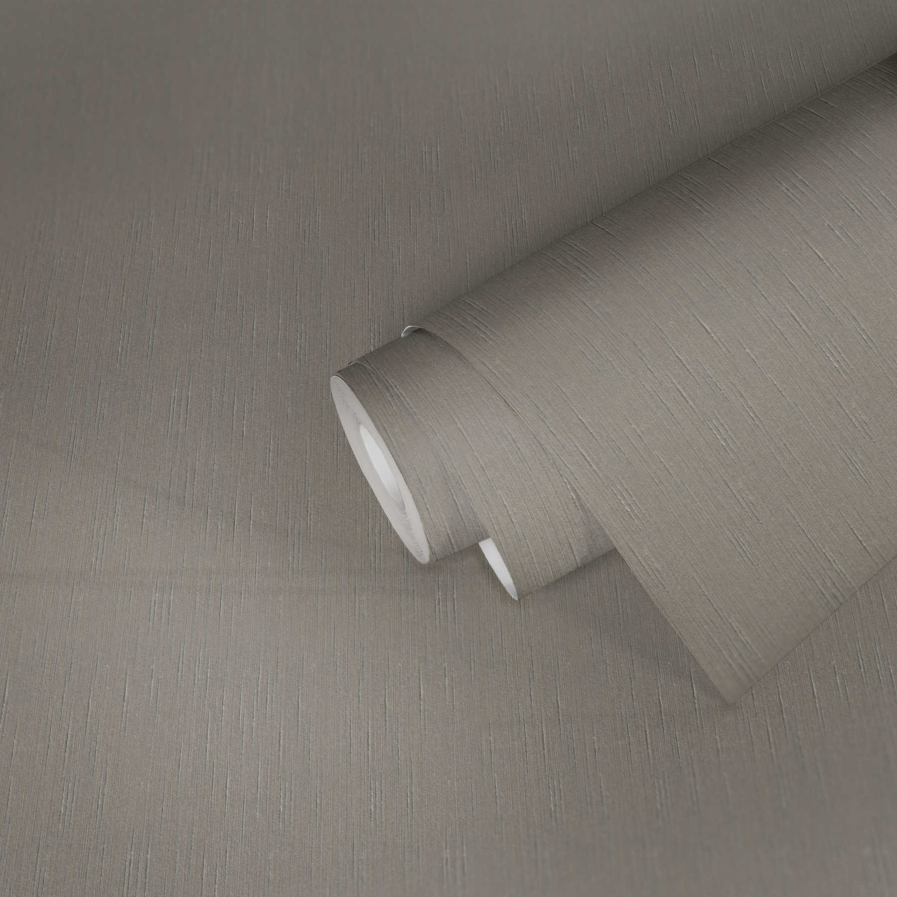            Vliestapete mit Textilstruktur & Seidenhaptik – Grau
        