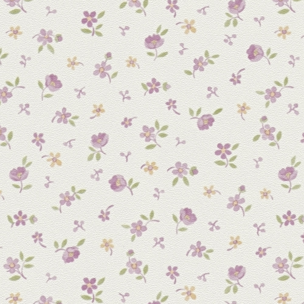             Blumentapete im englischen Landhaus Stil – Rosa, Creme
        