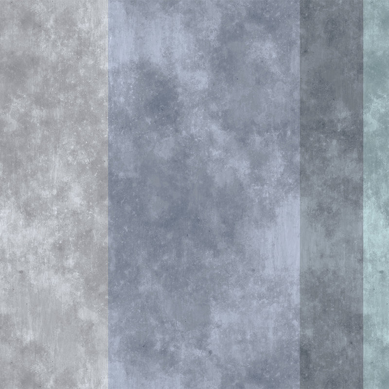         Betonoptik Fototapete mit Streifen – Grau, Blau
    