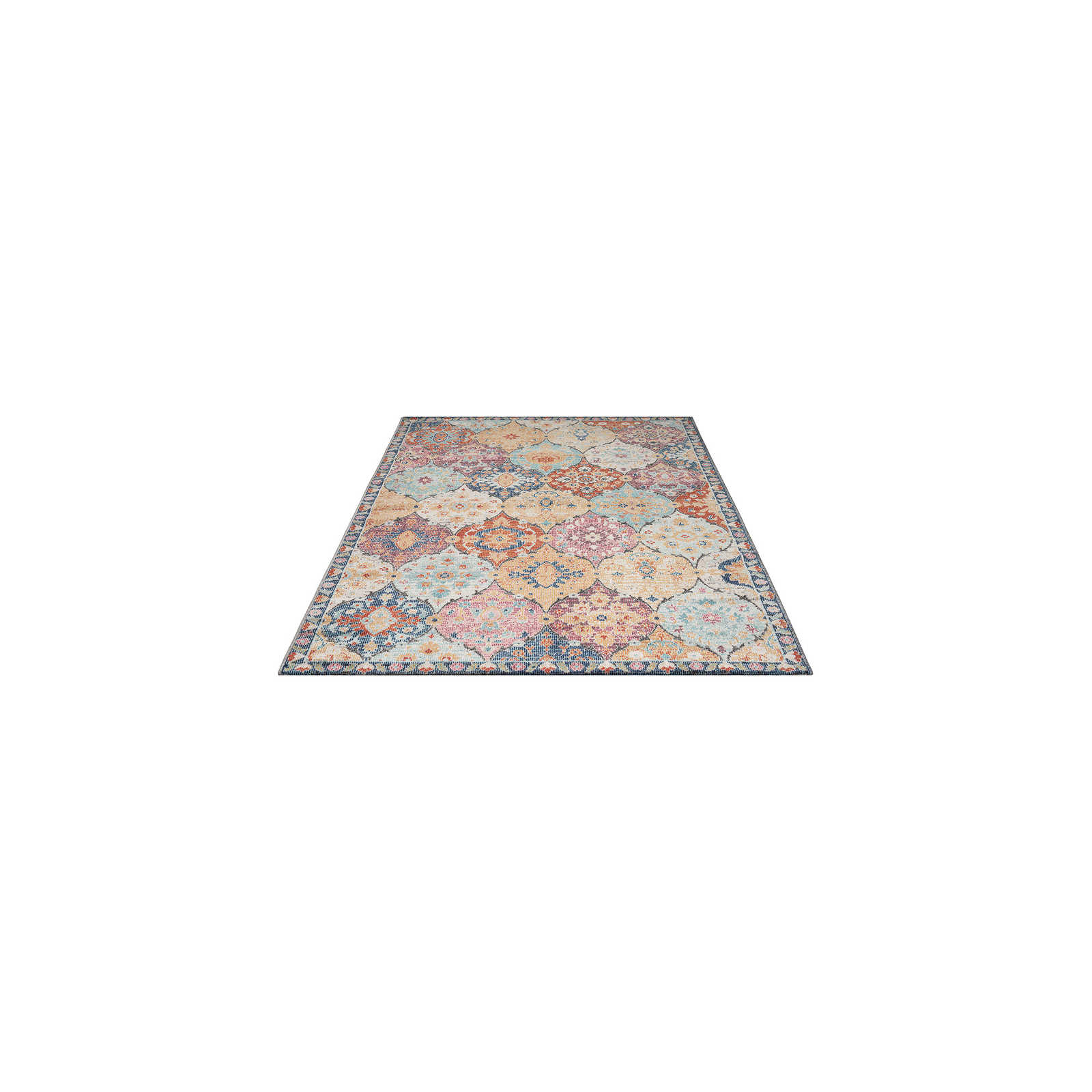 Bunter Outdoor Teppich aus Flachgewebe – 170 x 120 cm
