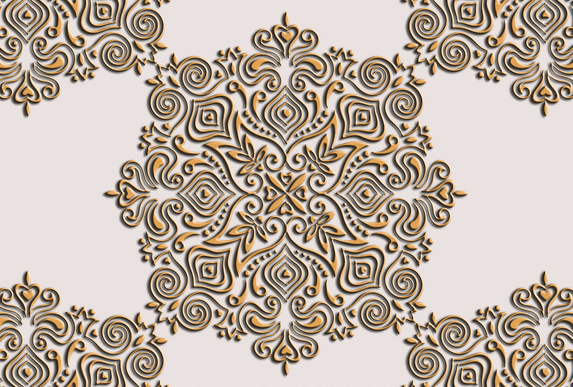             Fototapete Ornament Grafik mit geometrischem Gold Design
        