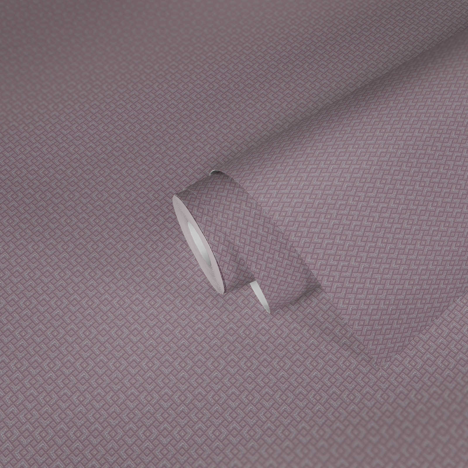             Einfarbige Tapete Altrosa mit Metallic-Effekt – Violett
        