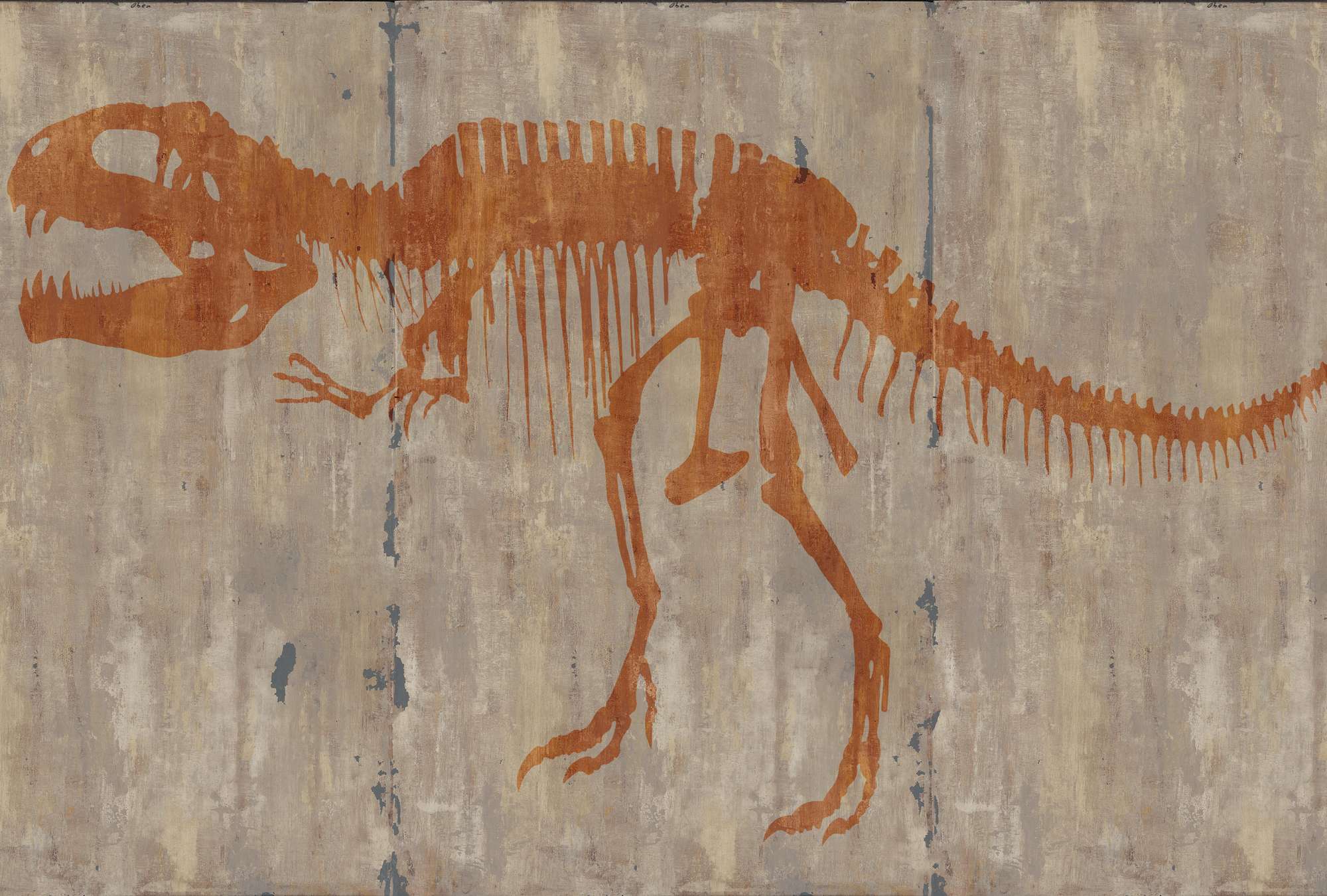             Fototapete Höhlenmalerei eines T-Rex
        