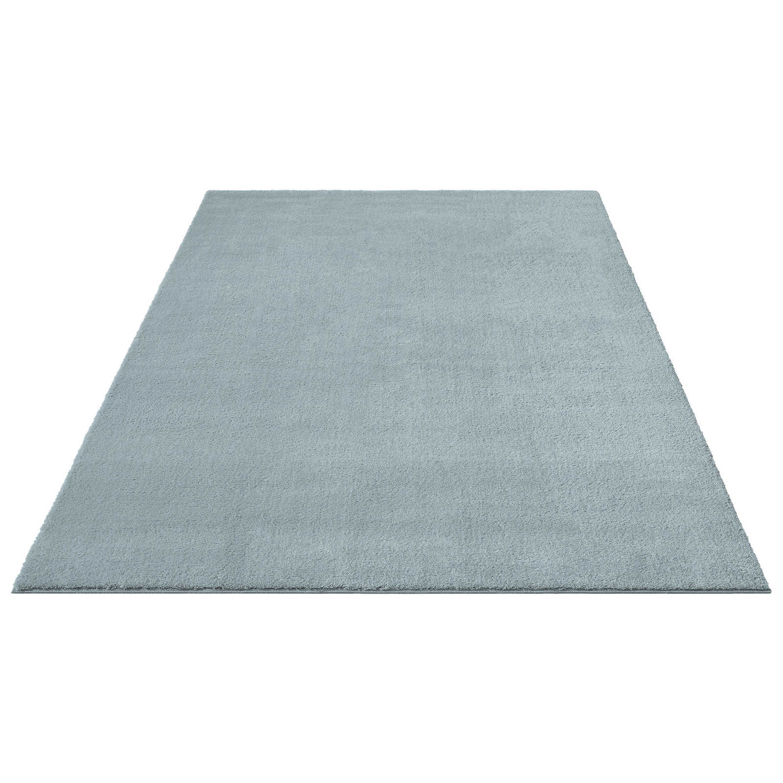 Flauschiger Hochflor Teppich in Blau – 340 x 240 cm
