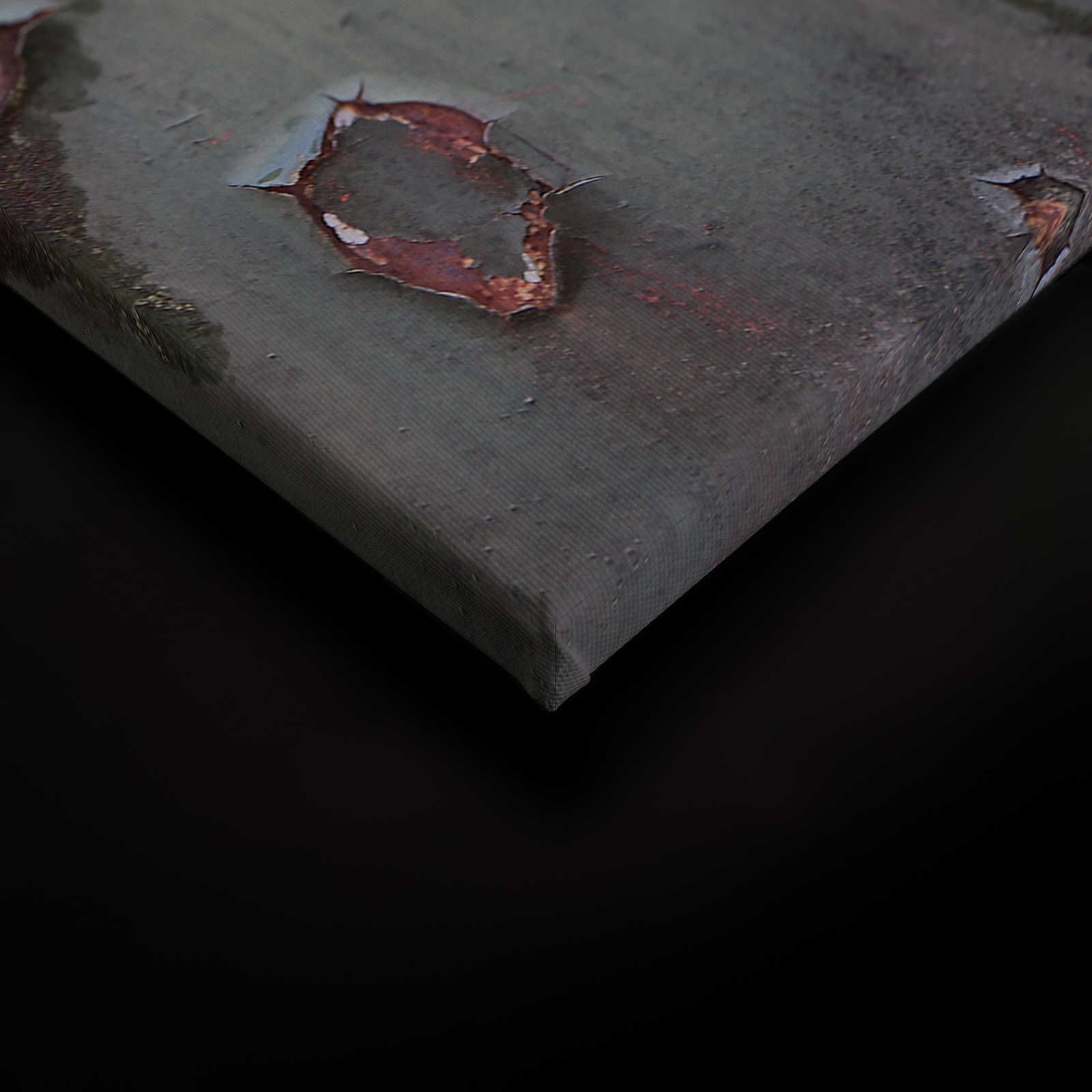             Metallwand - Leinwandbild Industrial mit Rost & Used Look – 0,90 m x 0,60 m
        
