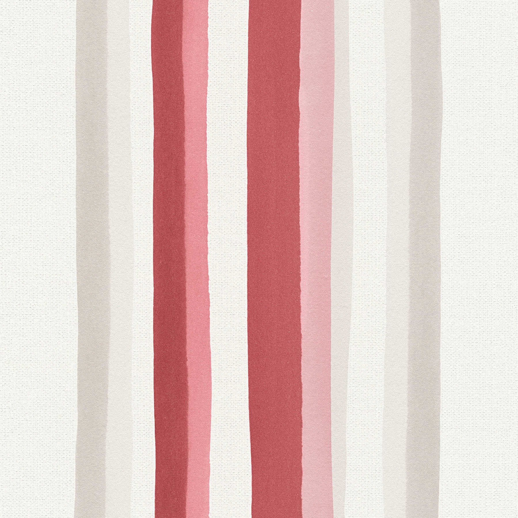         Vliestapete gestreift mit bunten Linien – Beige, Rot
    