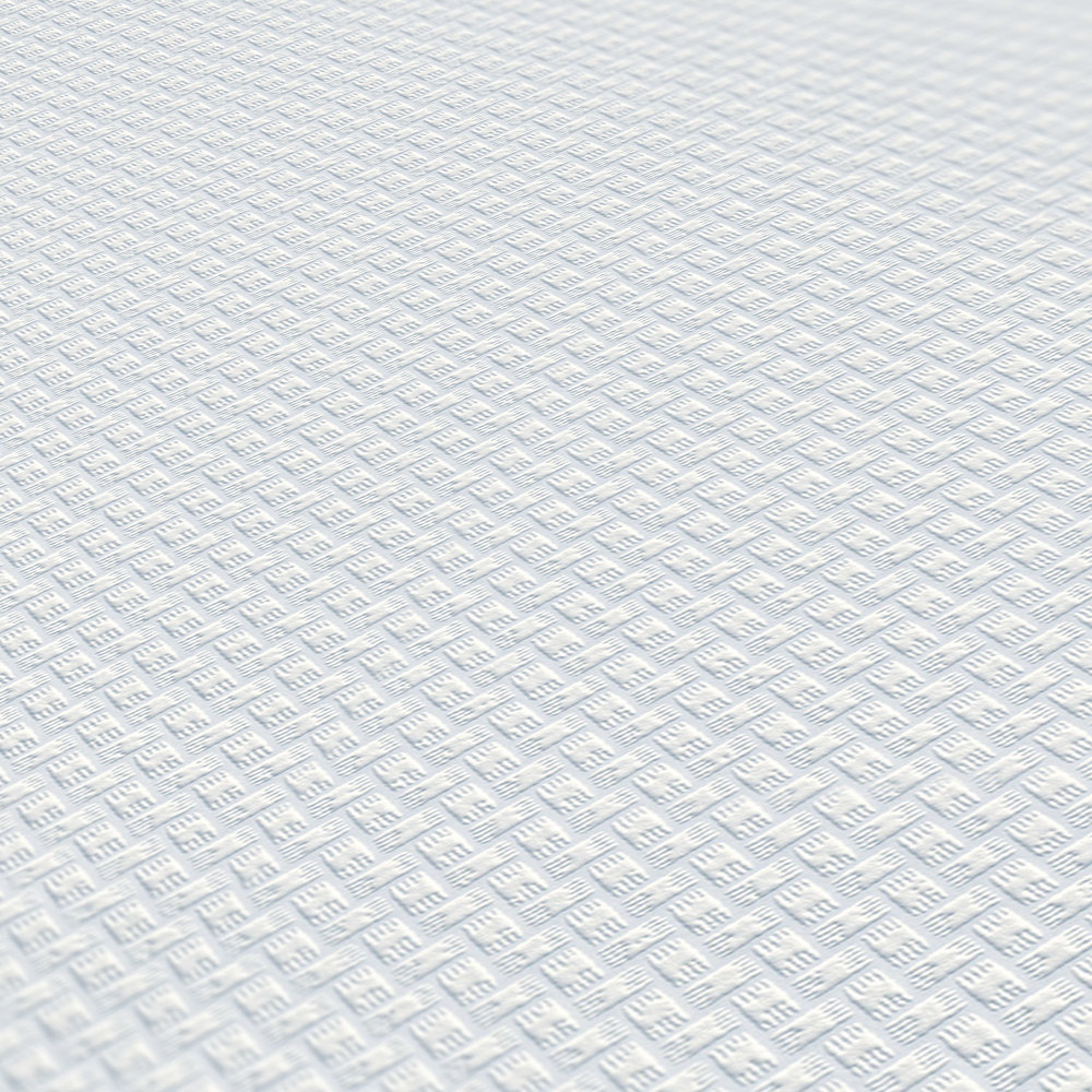             Vliestapete überstreichbar mit feiner grafischen Struktur doppeltbreit – Weiß
        