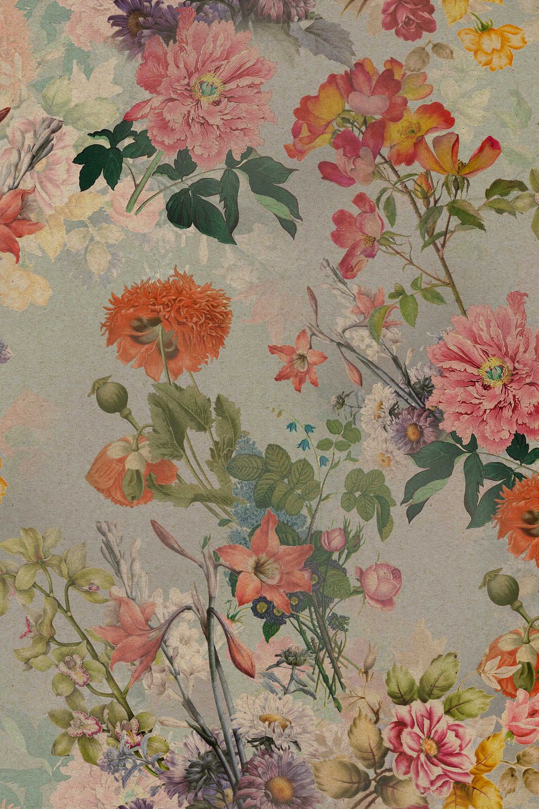             Amelies Home 1 - Vintage Blumen Leinwandbild im romantischen Landhausstil – 0,90 m x 0,60 m
        
