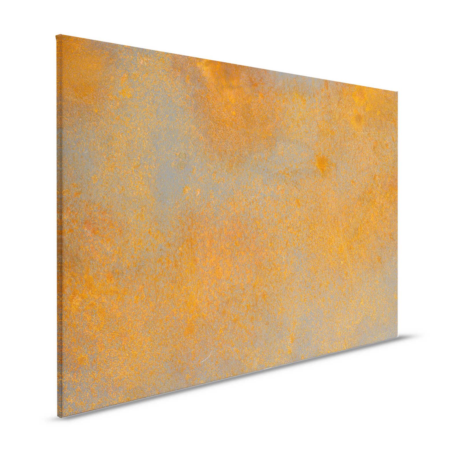 Rostoptik Leinwandbild Orange Braun mit Used Look – 1,20 m x 0,80 m
