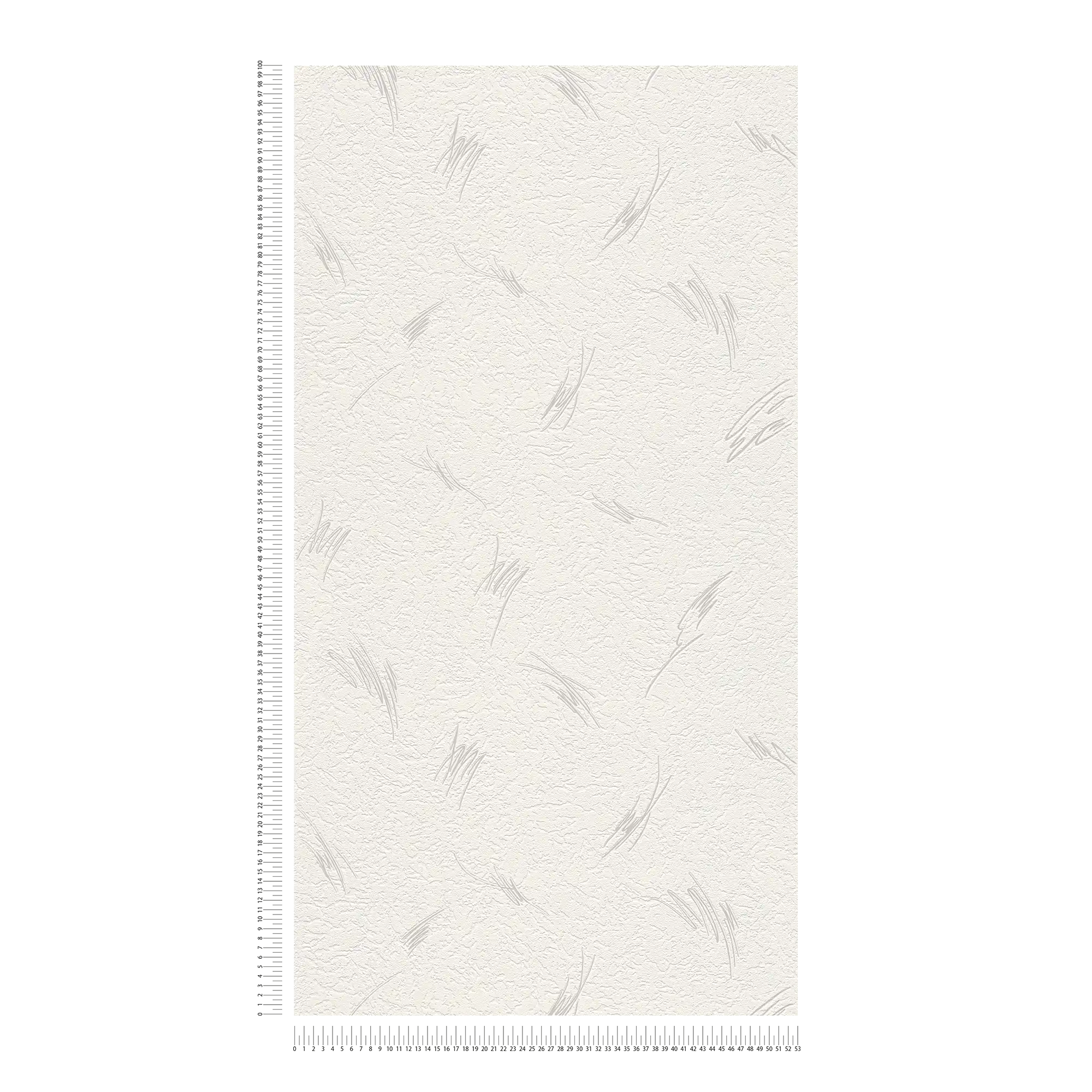             Putzoptik Tapete mit abstraktem Muster – Metallic, Weiß
        