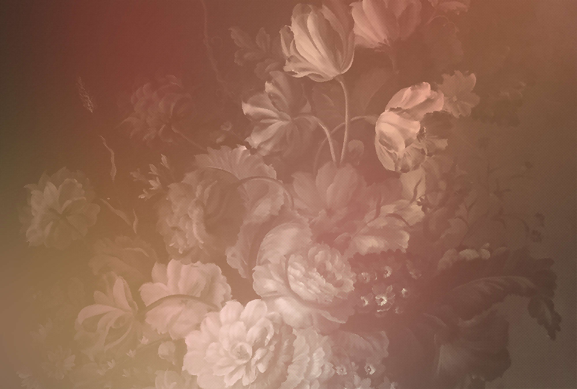             Dutch pastel 3 - Fototapete Bouquet im Dutch Flower Stil – Rosa, Rot | Struktur Vlies
        