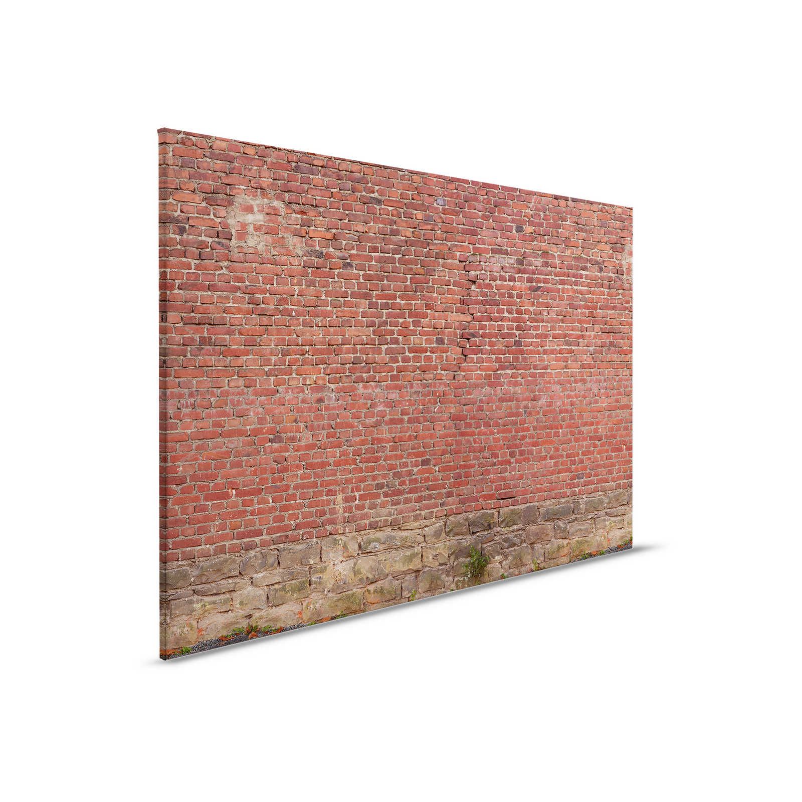         Leinwandbild rote Ziegelmauer – 0,90 m x 0,60 m
    