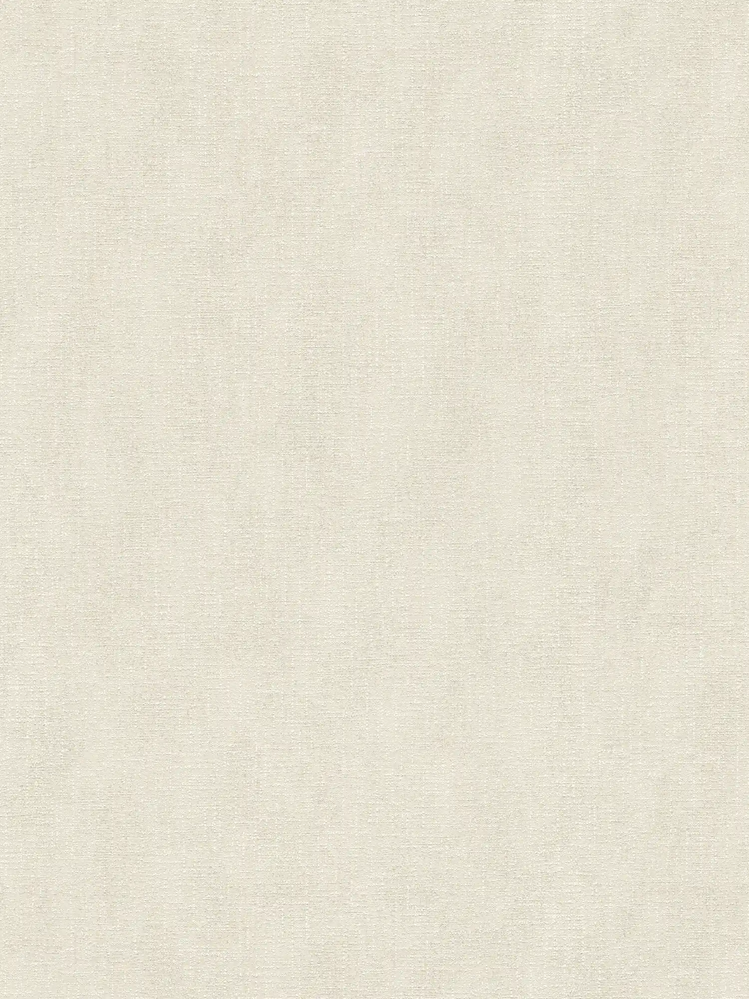 Cremeweiße Textiloptik Tapete mit Glanz-Finish – Weiß
