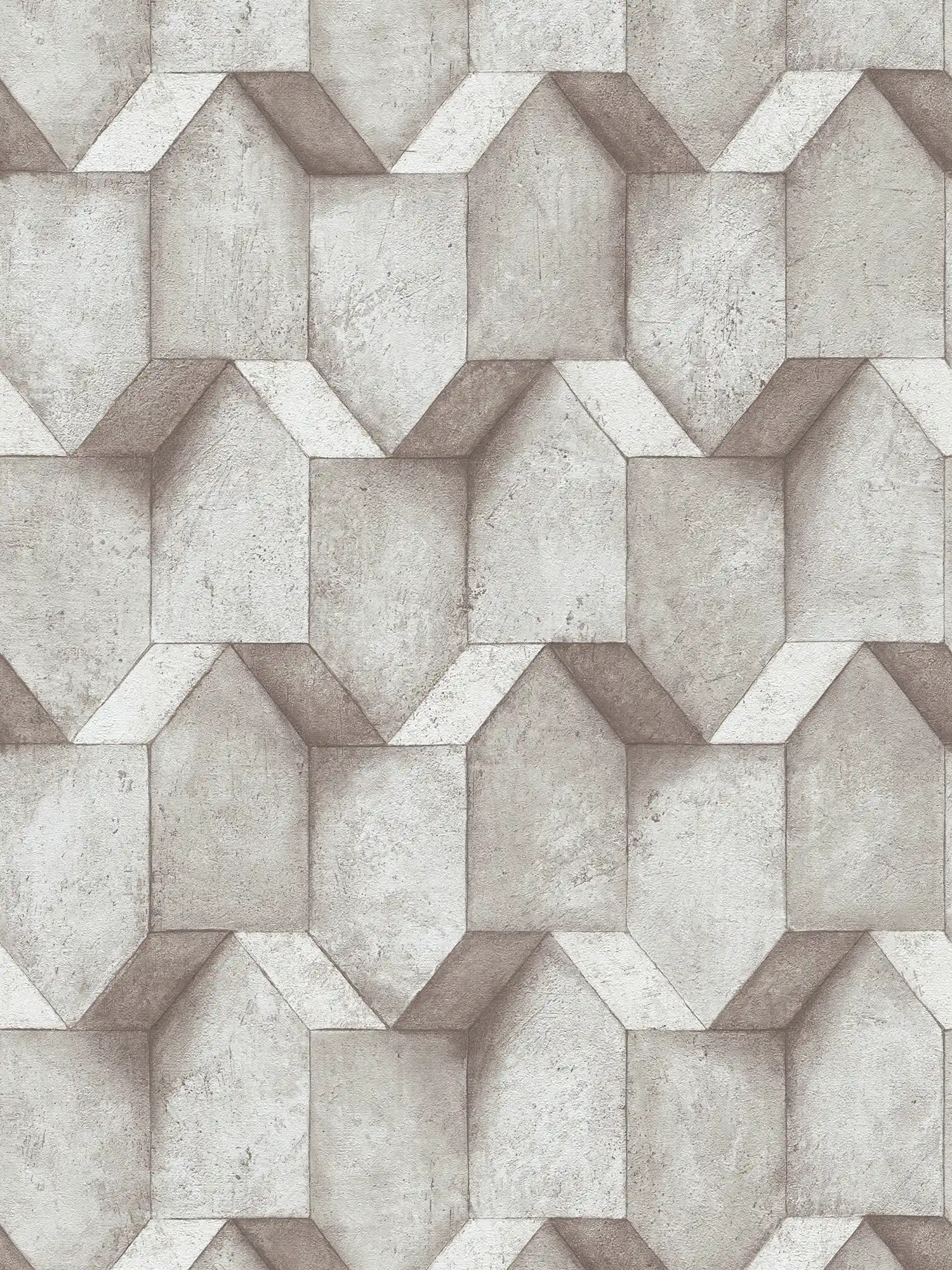         3D Tapete Greige mit Betonoptik Design – Grau, Beige
    