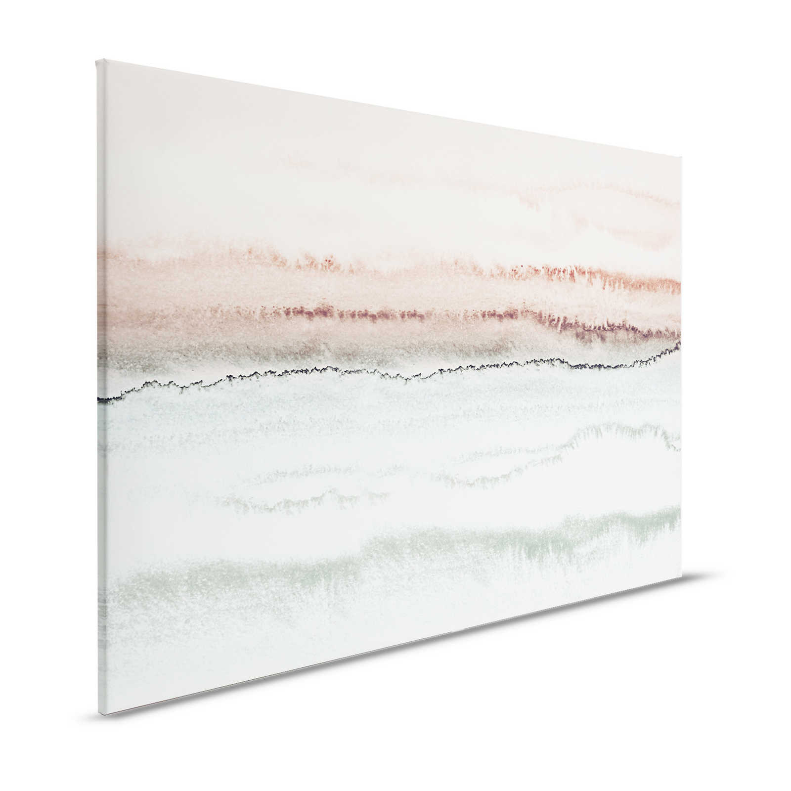         Aquarell Leinwandbild mit abstrakter Landschaft & Farbverlauf – 1,20 m x 0,80 m
    