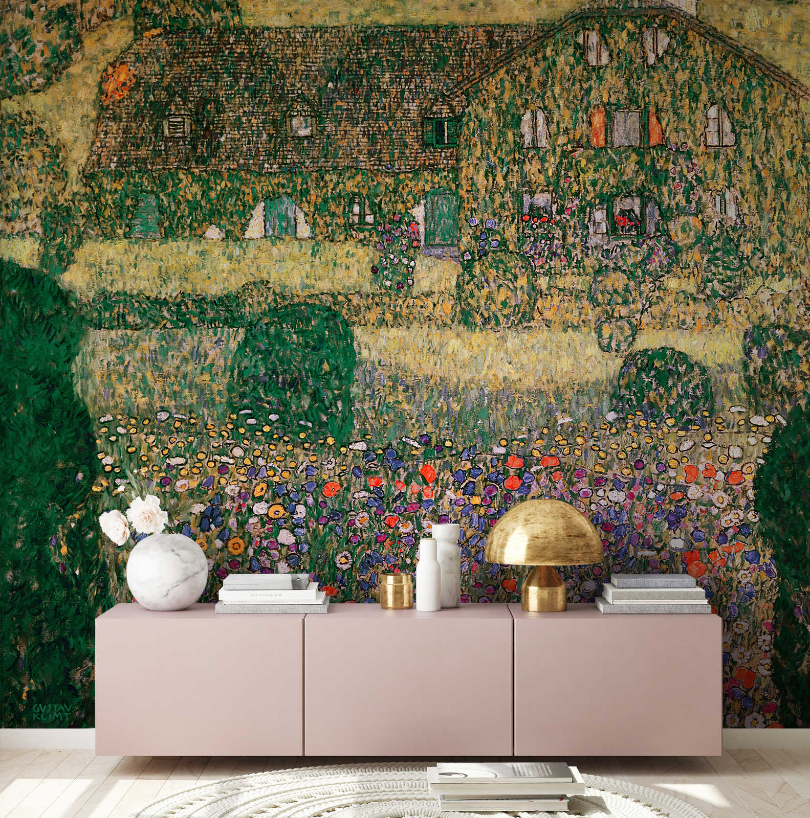             Fototapete "Landhaus am Attersee" von Gustav Klimt
        