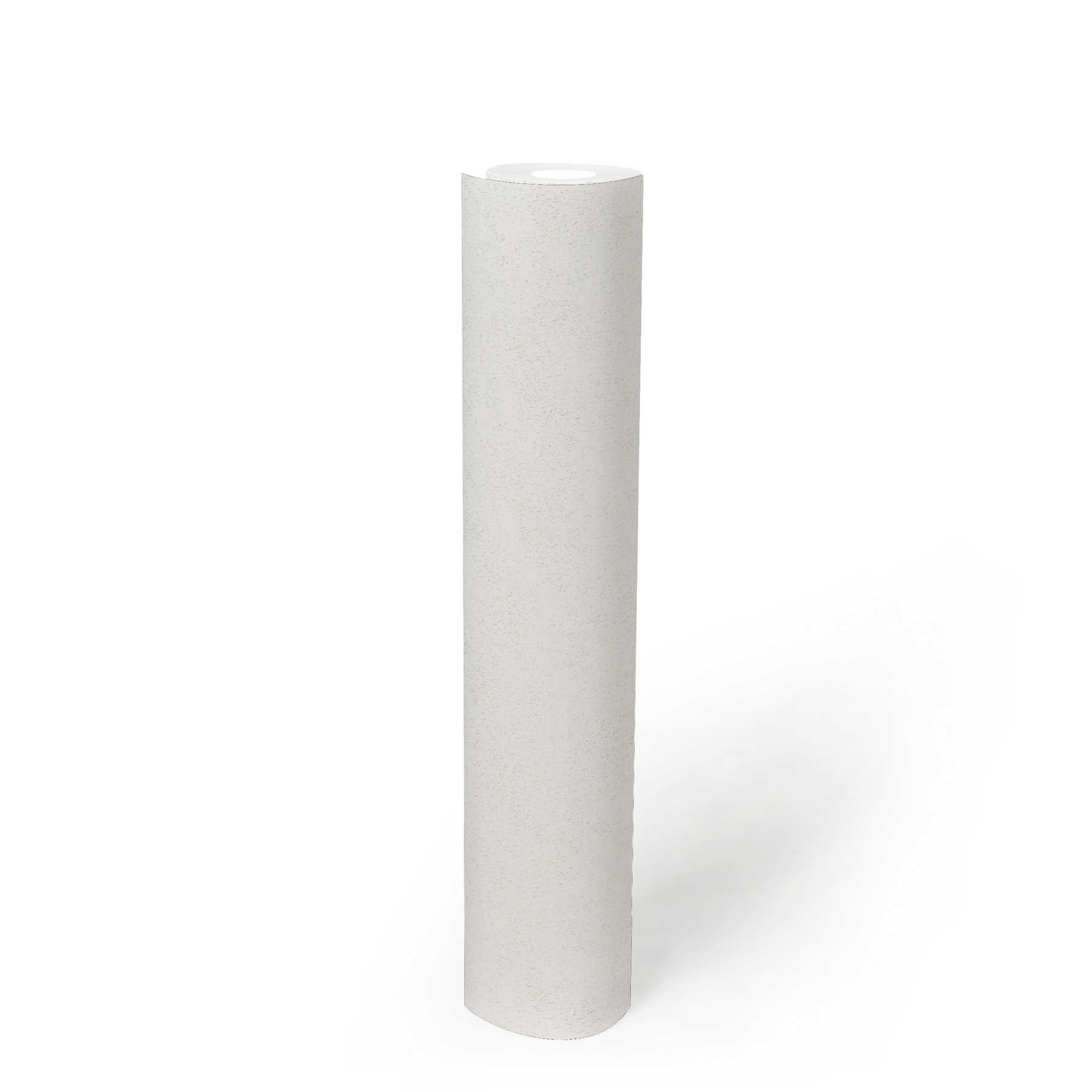             Unitapete mit fein melierter Oberflächenstruktur – Weiß
        