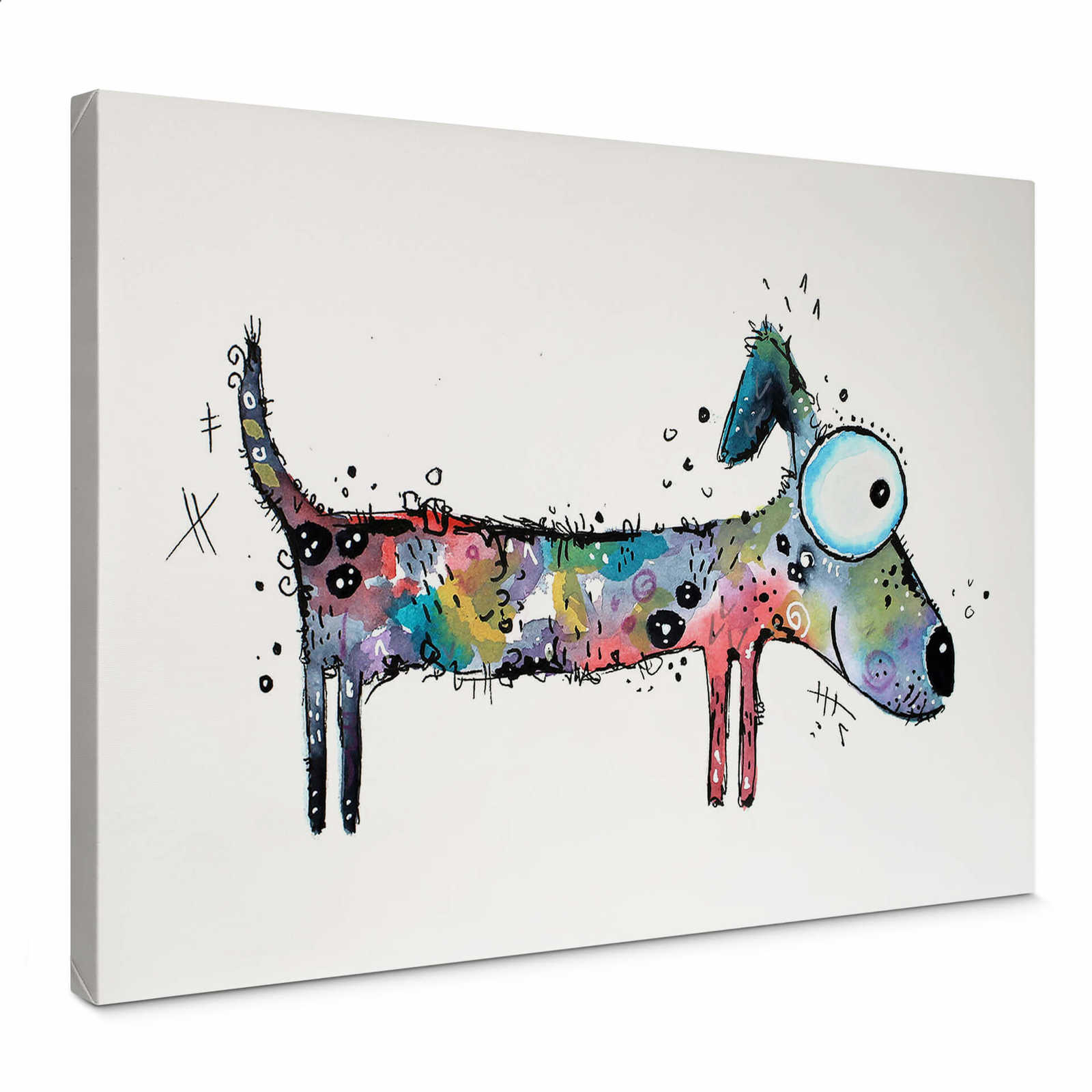         Leinwandbild Hund von Hagenmeyer, Dackel im Comic Stil – 0,70 m x 0,50 m
    