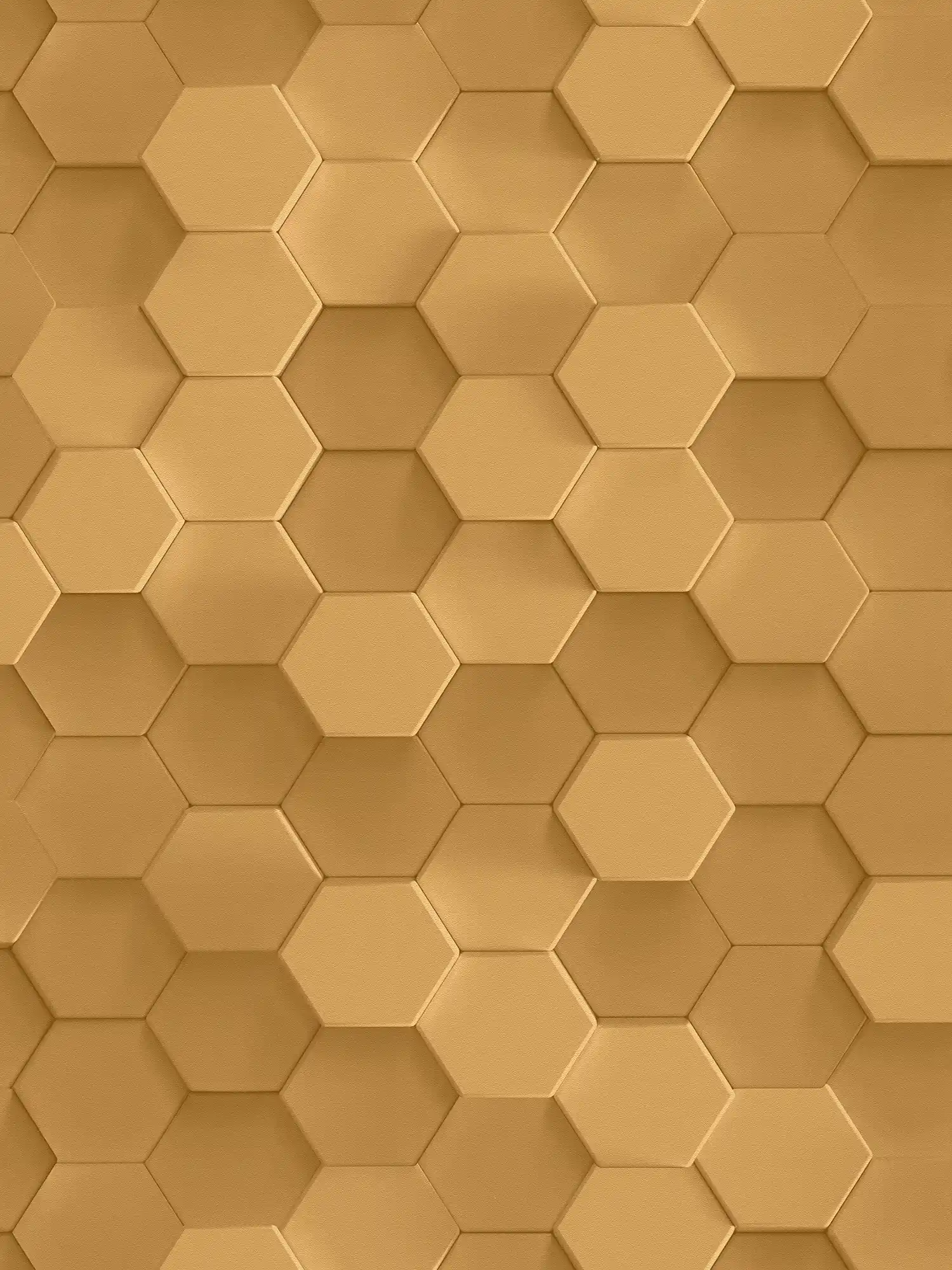 Hexagon 3D Tapete Grafikmuster Waben – Beige
