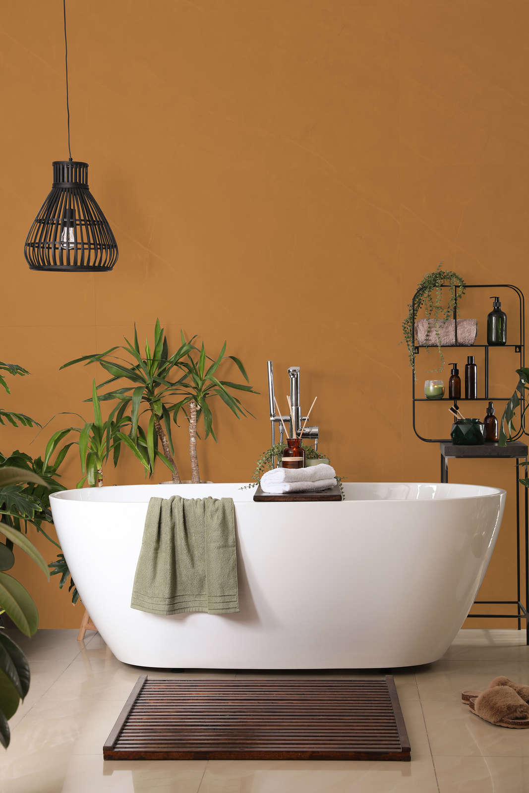             Premium Wandfarbe kräftiges Hellbraun »Beige Orange/Sassy Saffron« NW814 – 2,5 Liter
        