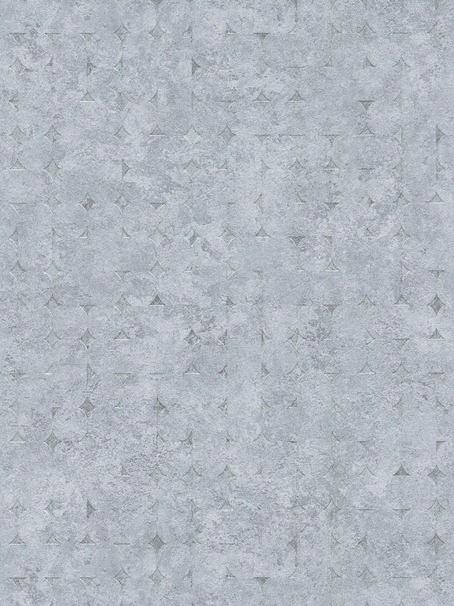         Vliestapete einfarbig mit Struktur und rauten Muster – Grau, Silber
    