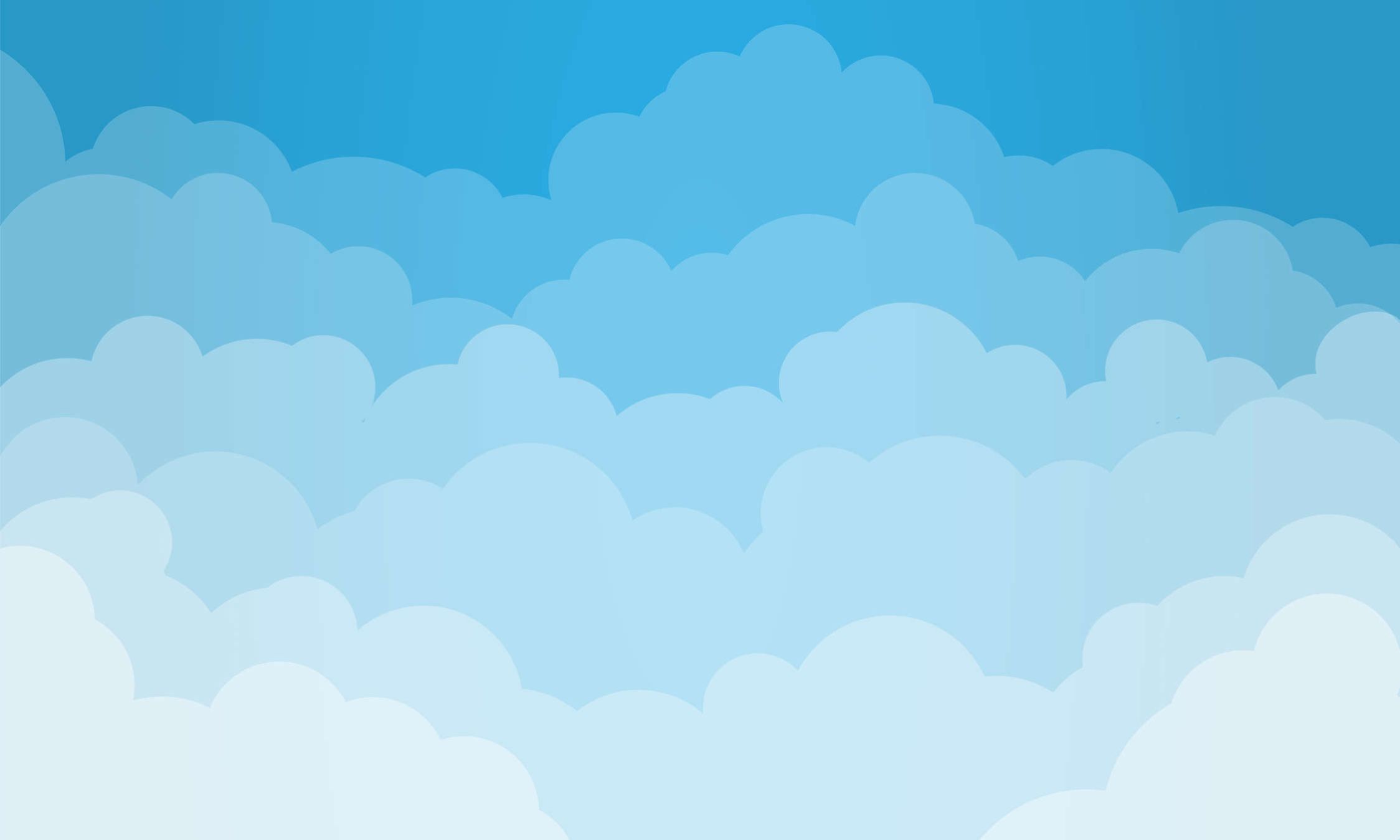             Fototapete Himmel mit Wolken im Comic-Stil – Glattes & perlmutt-schimmerndes Vlies
        