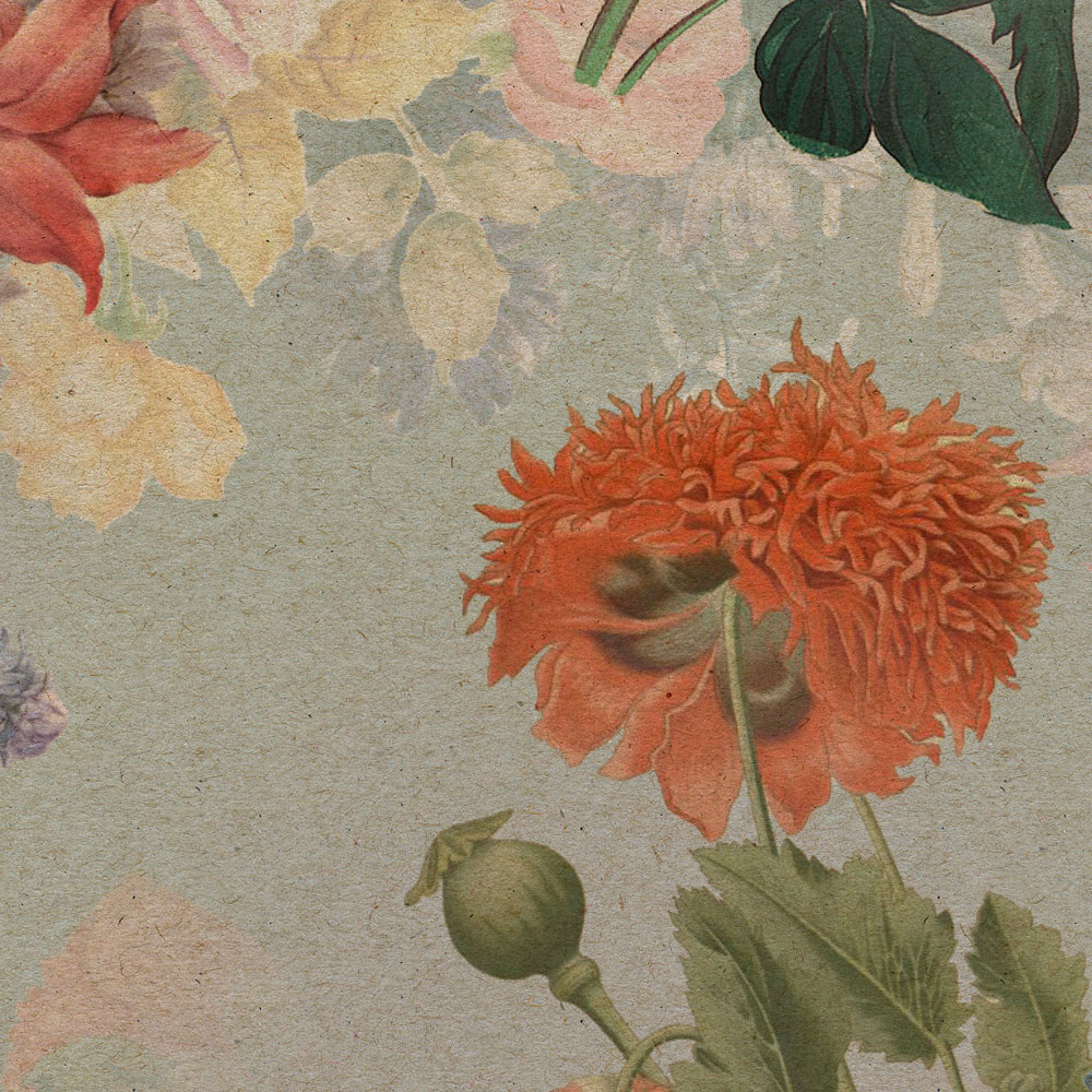             Amelies Home 1 – Vintage Blumen Fototapete im romantischen Landhausstil
        