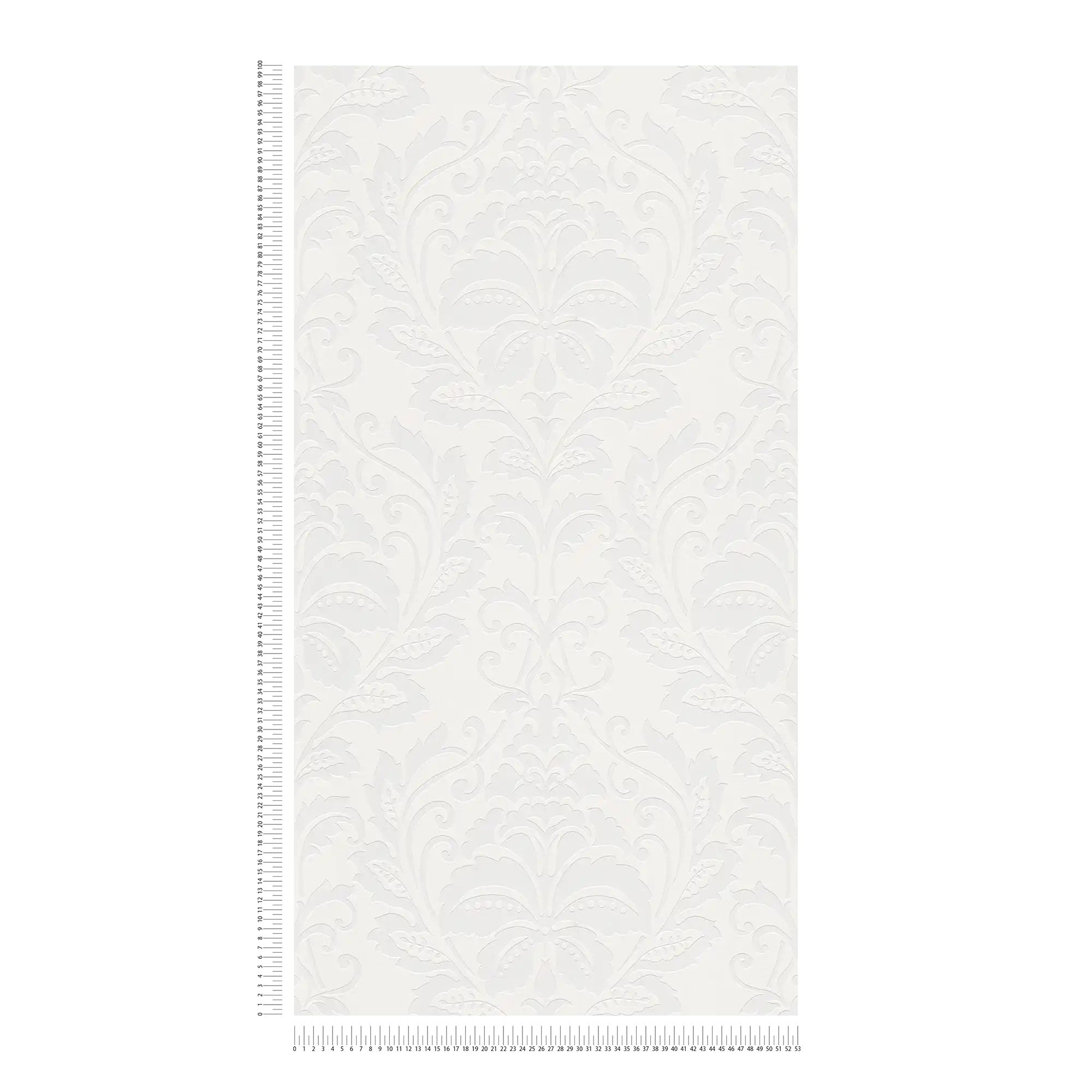             Ornament-Tapete florales Design, Matt/Glanz-Kontrast – Beige
        