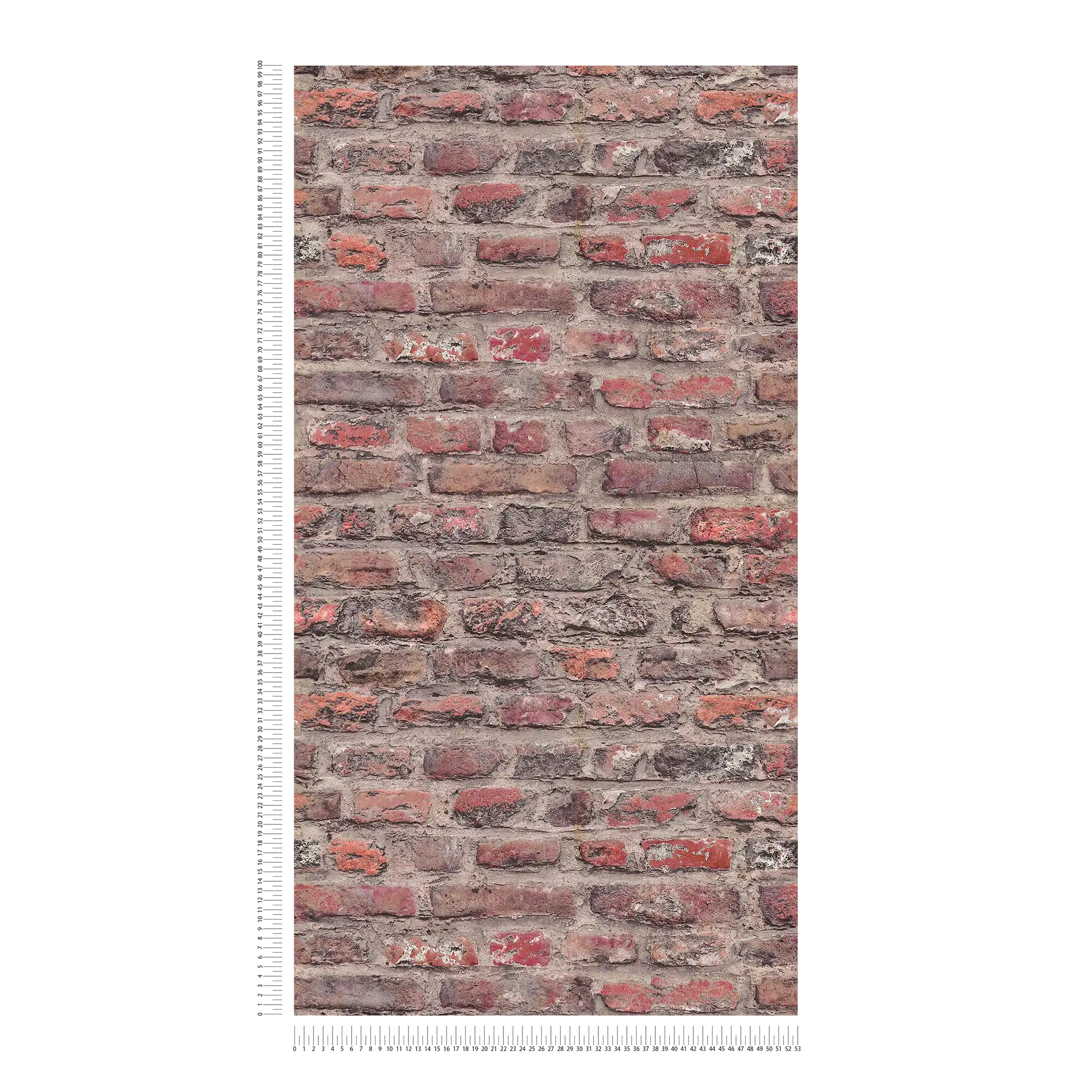             Vliestapete mit Ziegelmauer Design – Rot, Braun
        