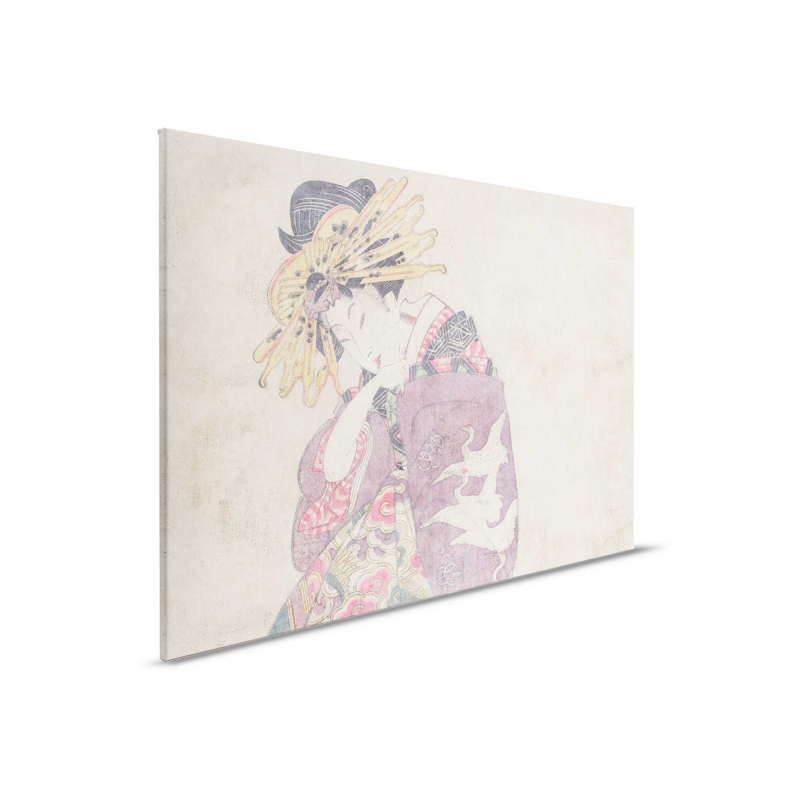 Osaka 1 - Kunstdruck Leinwandbild Asian Dekor im Vintage Stil – 0,90 m x 0,60 m
