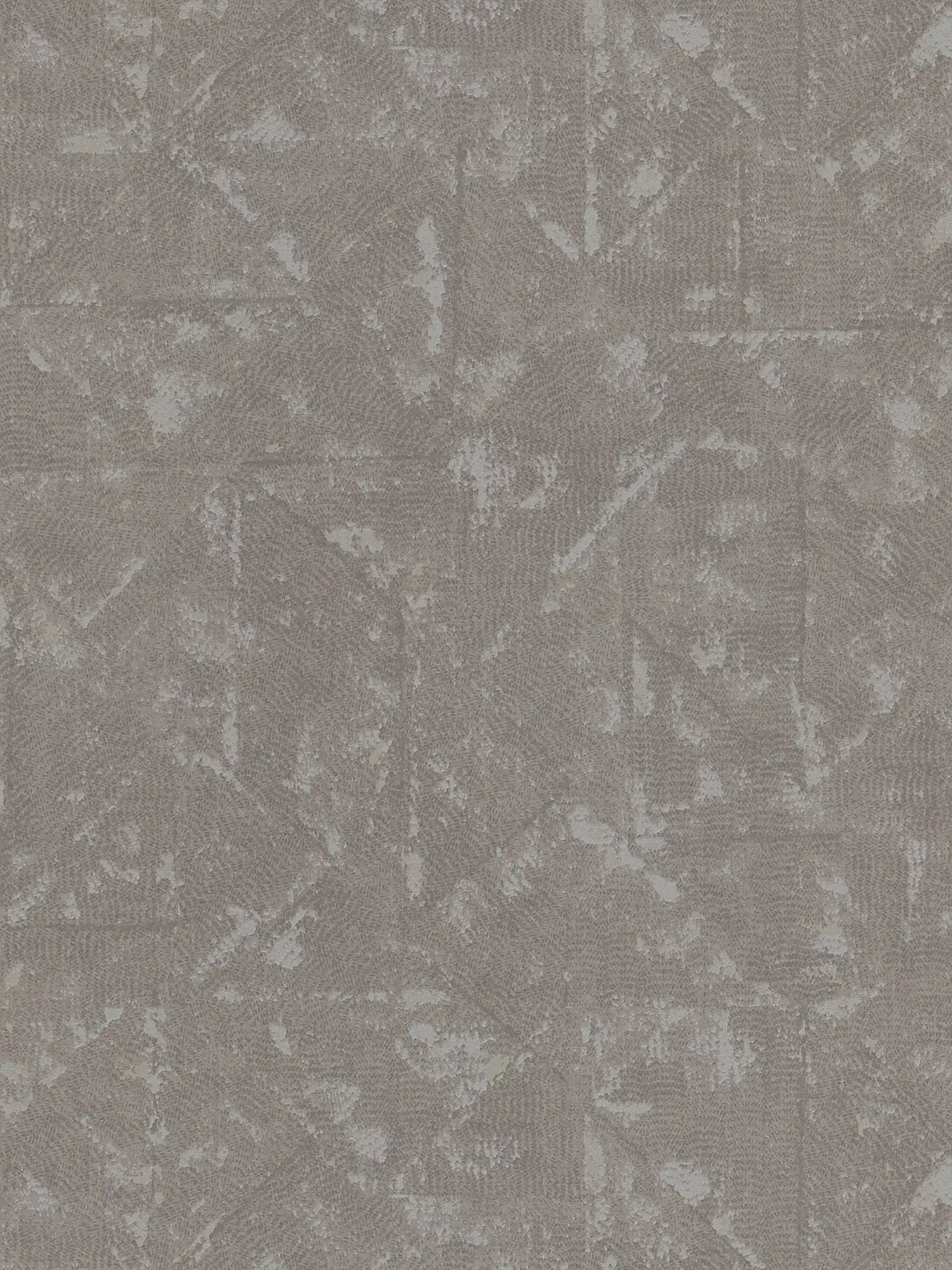         Unifarbene Vliestapete in Grau, asymmetrische Details – Grau, Silber
    
