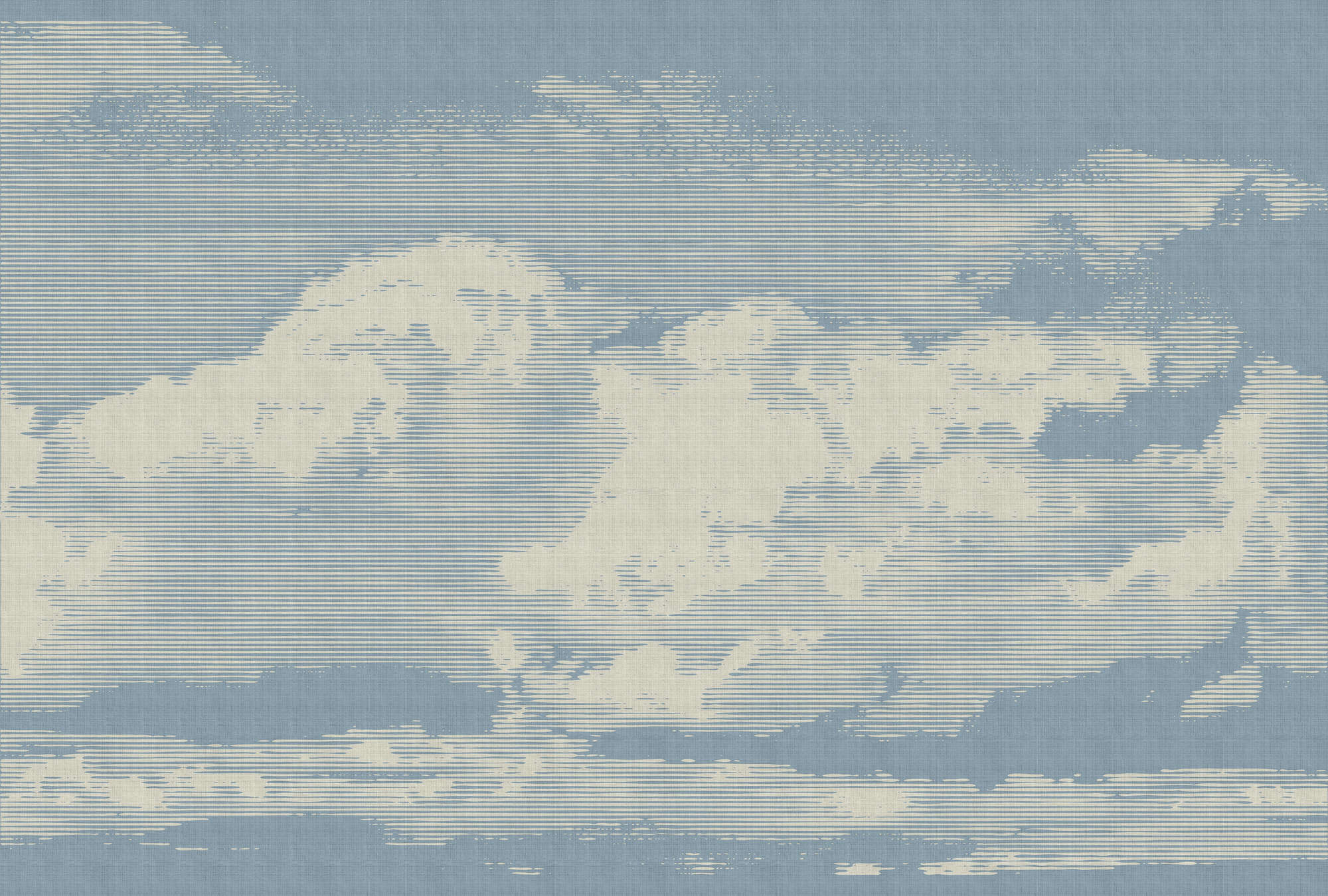             Clouds 1 - Himmlische Fototapete mit Wolkenmotiv in naturleinen Struktur – Beige, Blau | Premium Glattvlies
        