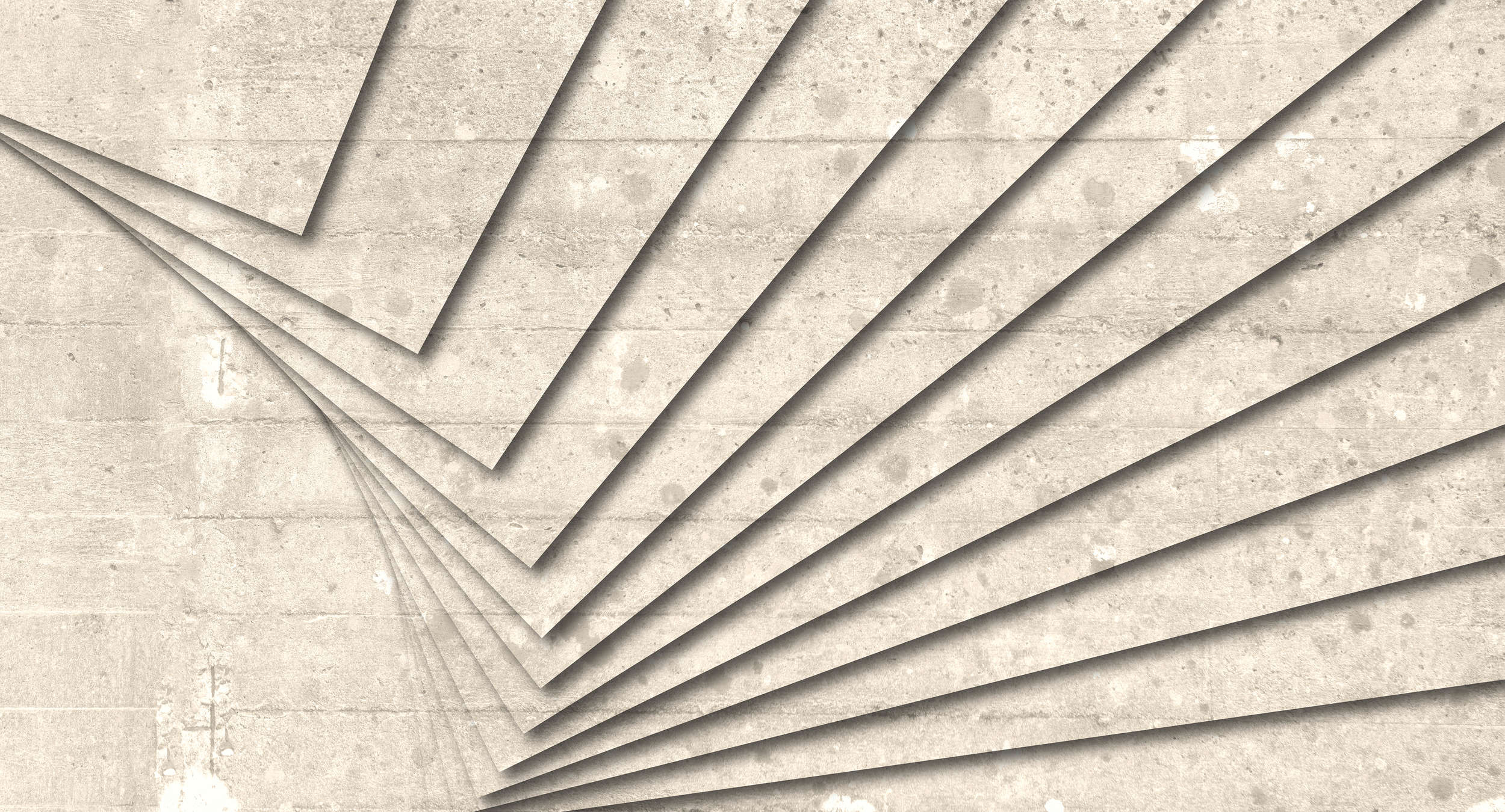             Beton Fototapete mit rustikalem Grafikdesign – Beige, Weiß
        