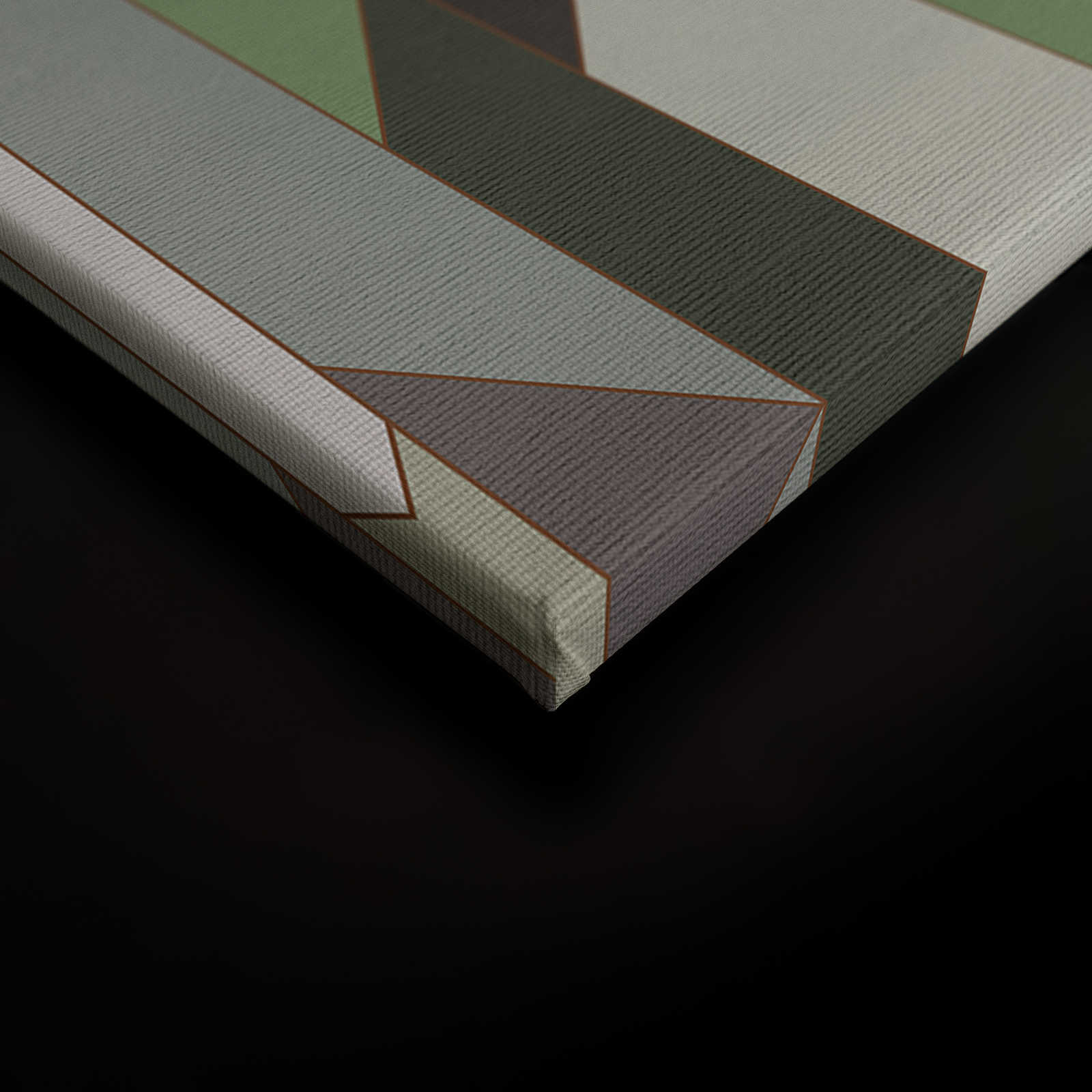             Fold 1 - Leinwandbild mit Streifendesign im Retro Stil – 1,20 m x 0,80 m
        