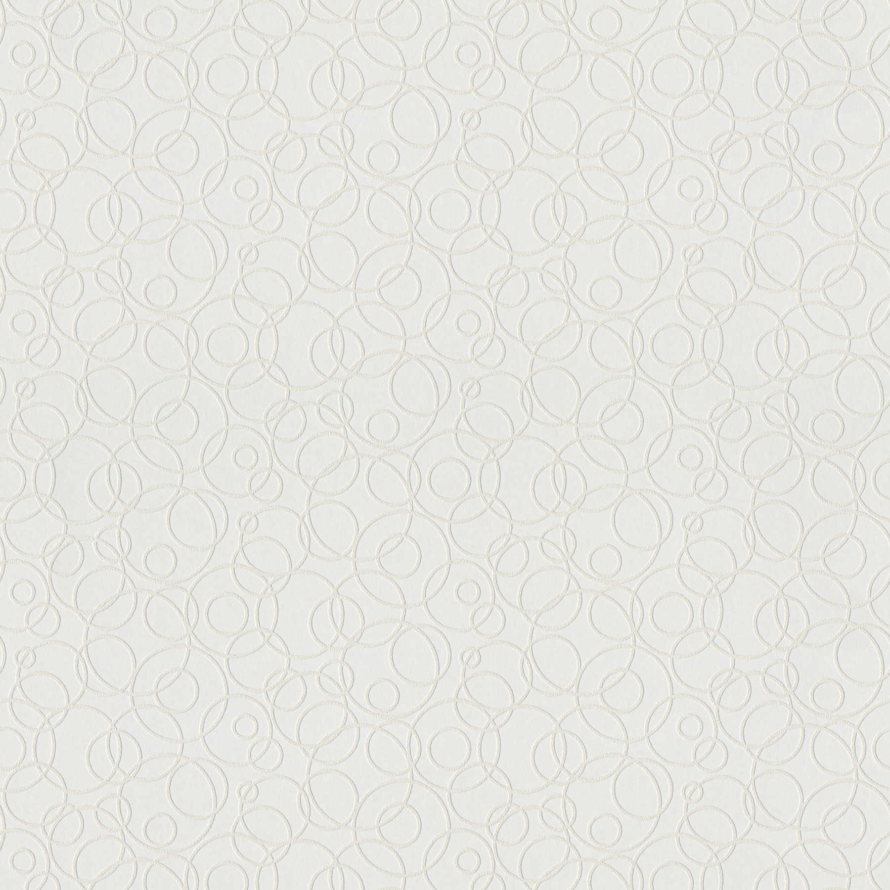         Vliestapete mit Kreismuster überstreichbar Großrolle – Weiß
    