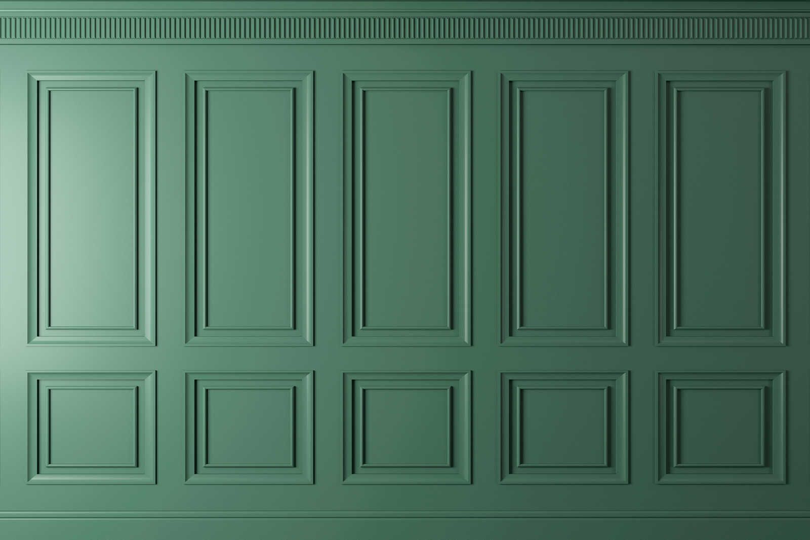             Kensington 1 - 3D Leinwandbild Holzvertäfelung Tannengrün – 0,90 m x 0,60 m
        