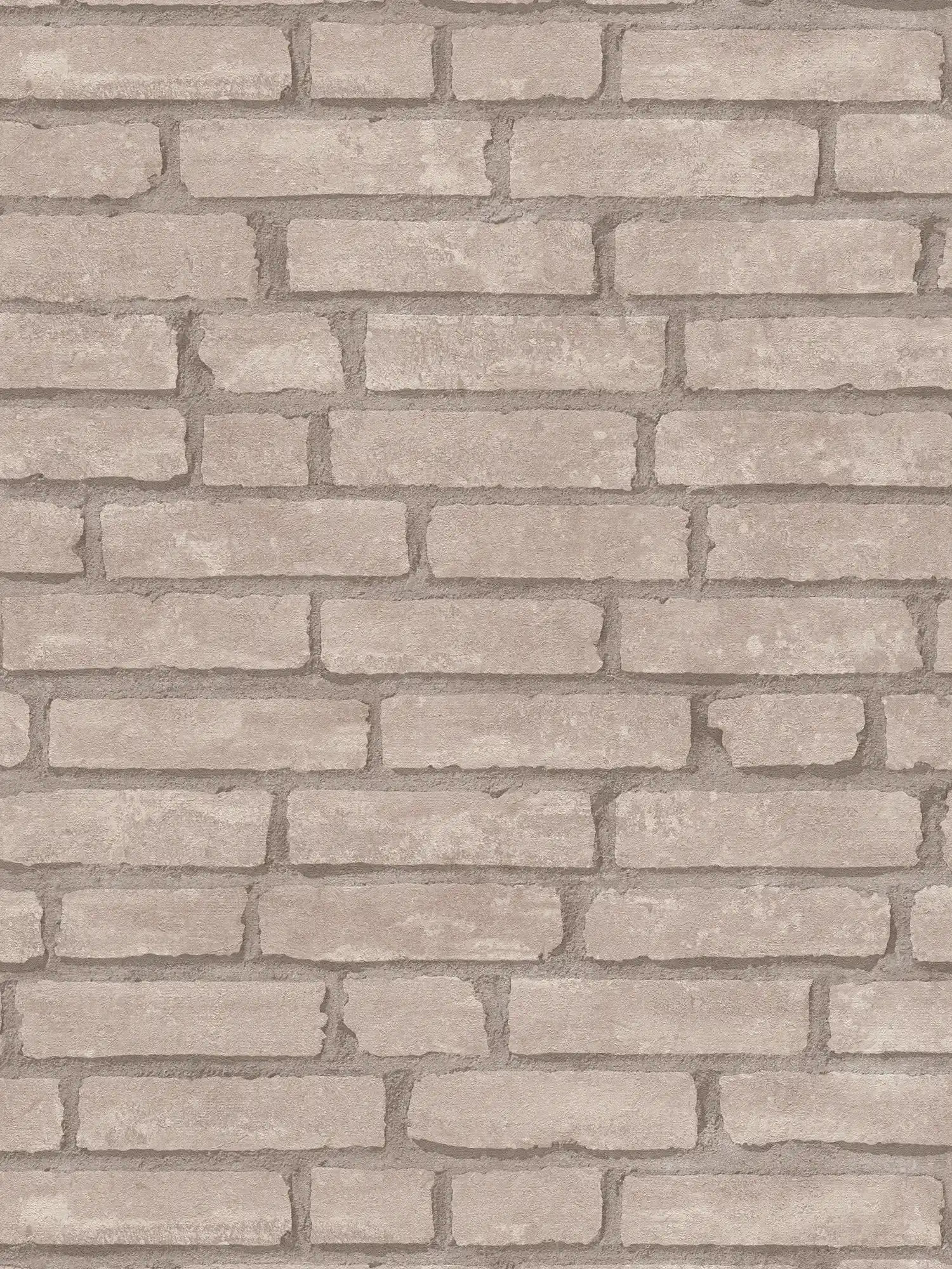         Steintapete braunes Ziegel-Mauerwerk – Grau, Beige
    