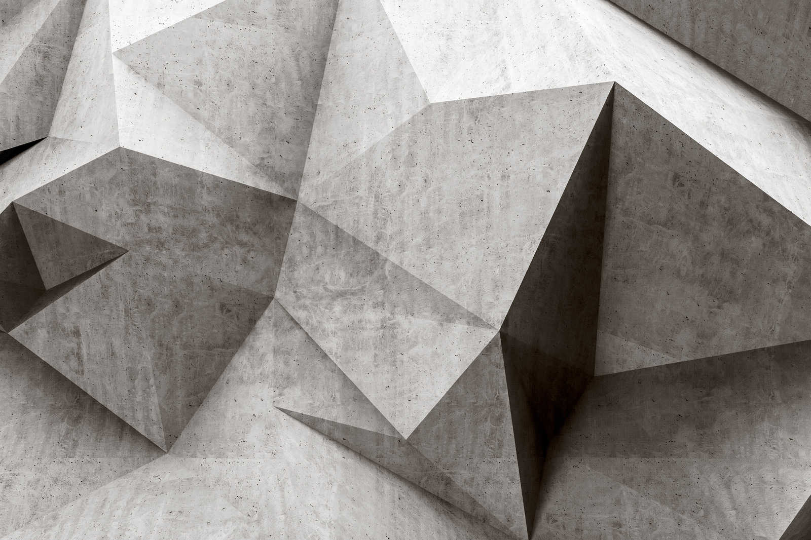             Boulder 1 - Coole 3D Beton-Polygone Leinwandbild – 0,90 m x 0,60 m
        
