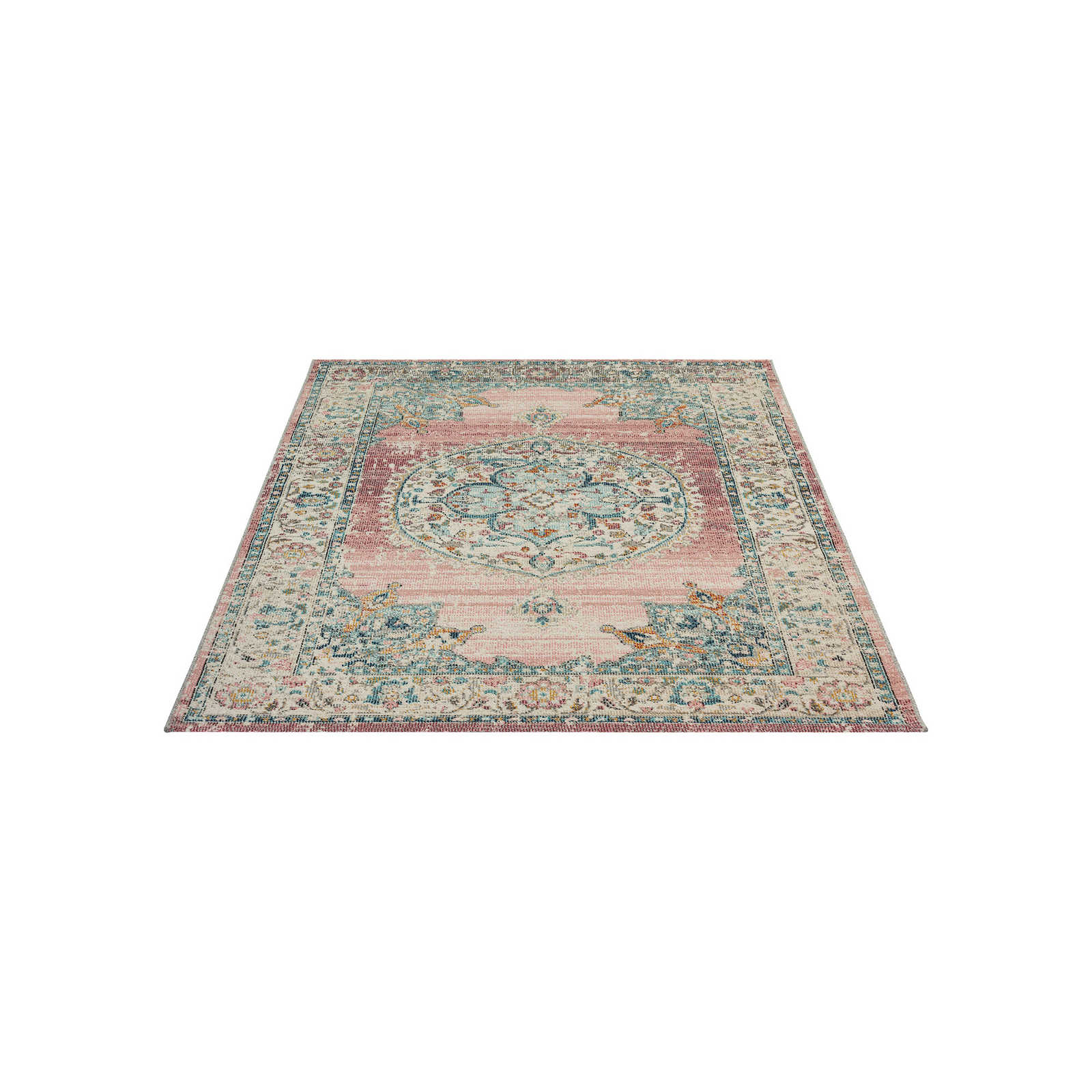 Outdoor Teppich aus Flachgewebe mit Pinken Akzenten – 230 x 160 cm
